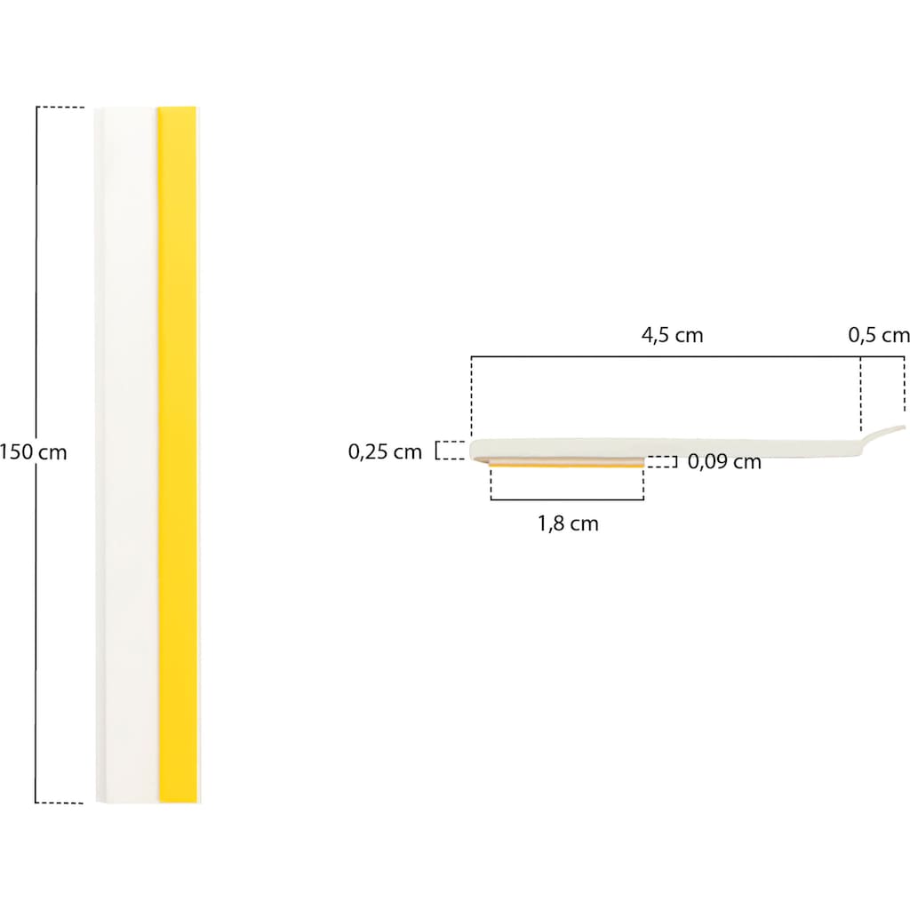 SCHELLENBERG Zierleiste »PVC-Flachleiste«, selbstklebend, 1,5 m Länge, 5 cm Breite