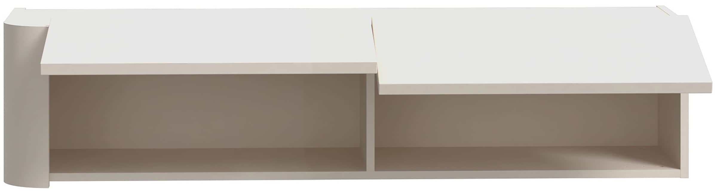 FORTE Wandregal B/H/T 128,6/30,1/34 cm, Klappen, grifflose Front