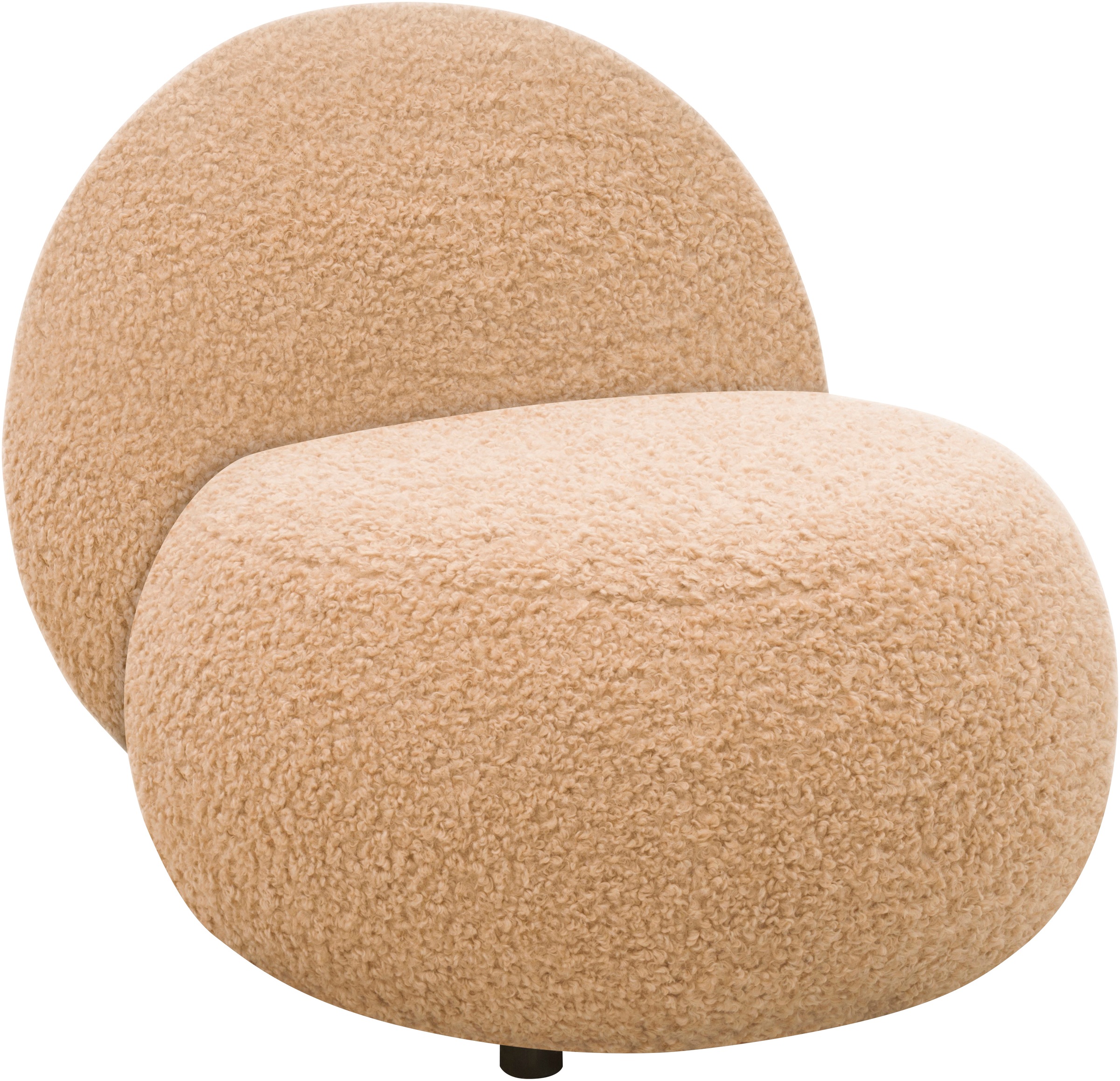 Thumbnail - INOSIGN Sessel "Mithras II Cocktailsessel, organische Formensprache, Solitär Sessel", Bouclé oder Fellimitat; Lieferzeit...