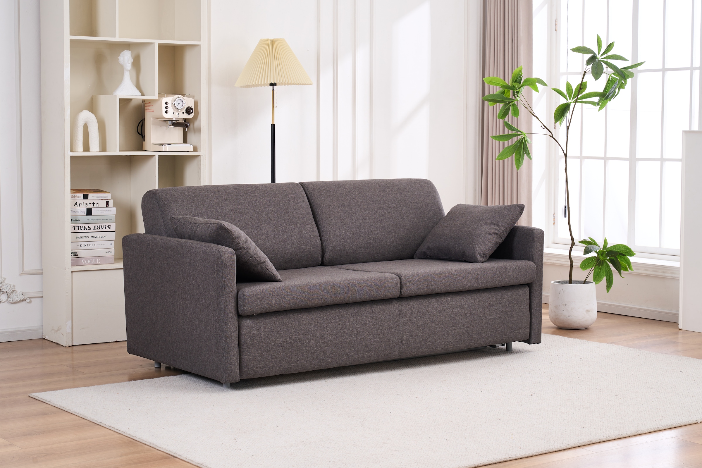 ATLANTIC home collection Schlafsofa »Robin«, mit Matratze und Zierkissen, Dauerschläfer