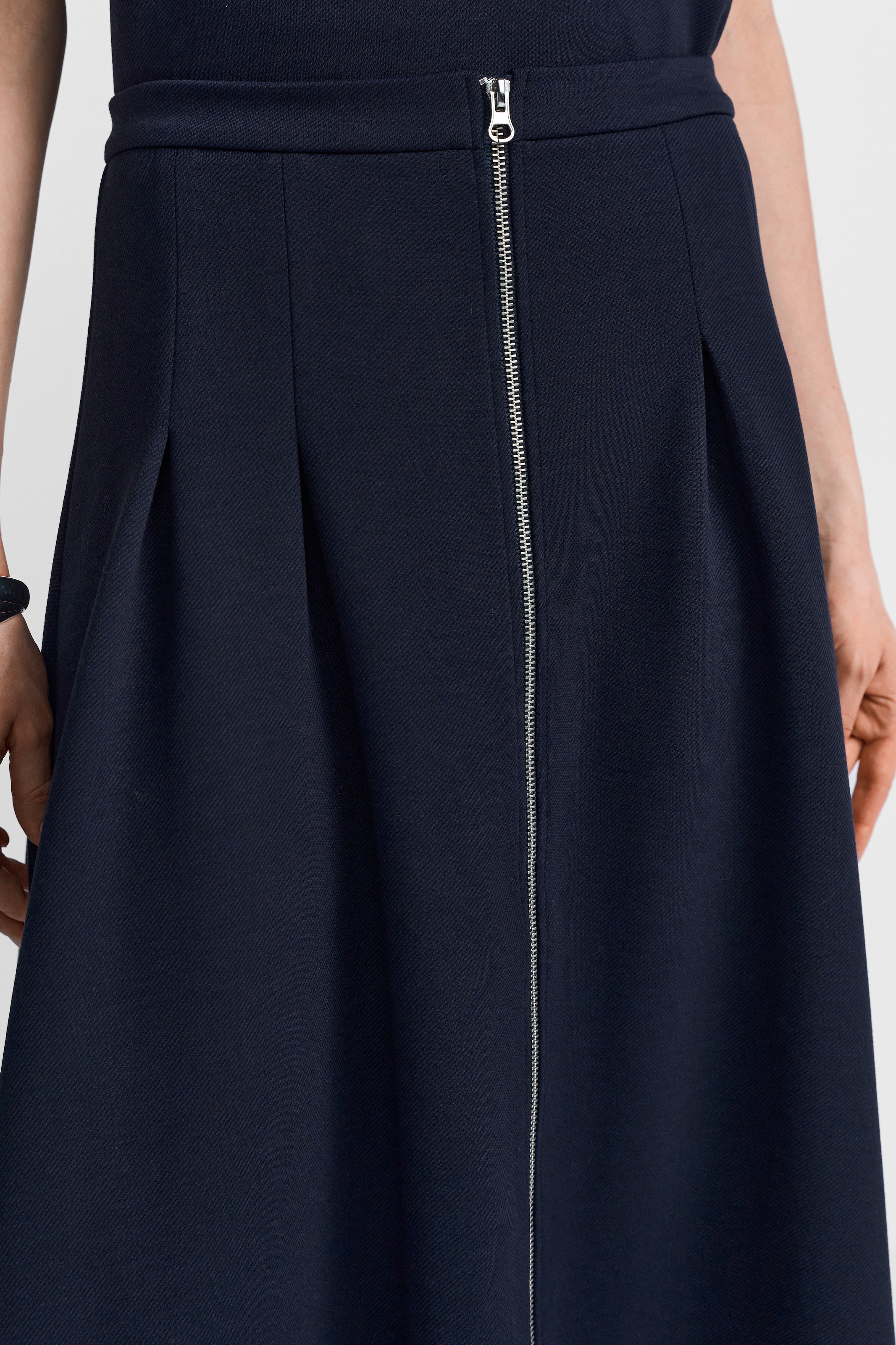 RICHROYAL Jerseyrock mit 2-Wege-Reißverschluss