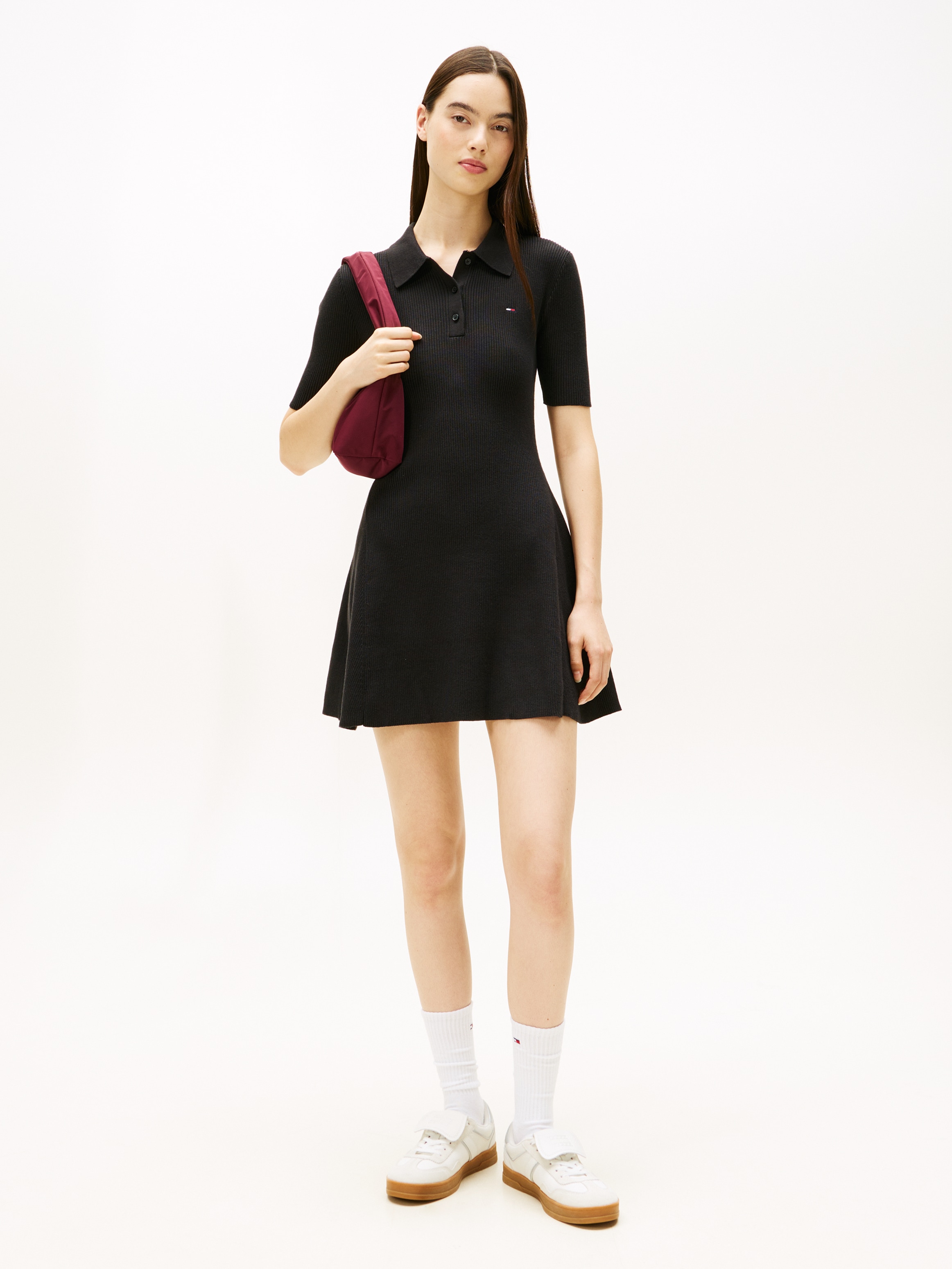 Tommy Jeans Polokleid "TJW F&F SWEATER POLO MINI DRESS" günstig online kaufen
