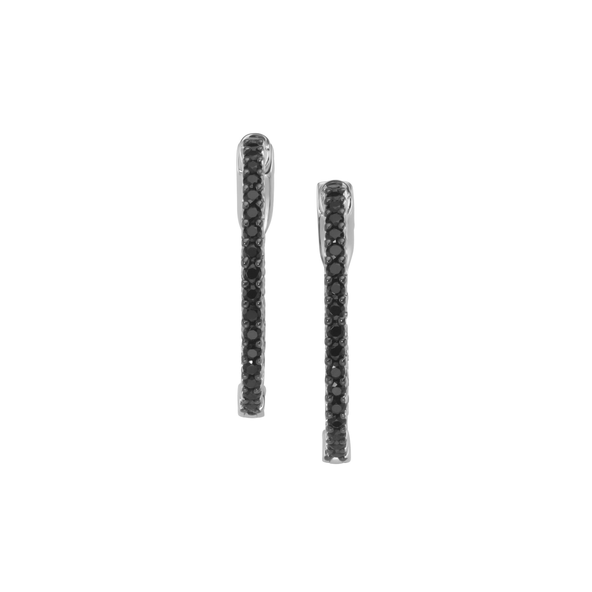 GIORGIO MARTELLO MILANO Paar Creolen »mit schwarzen Zirkonia, Silber 925«