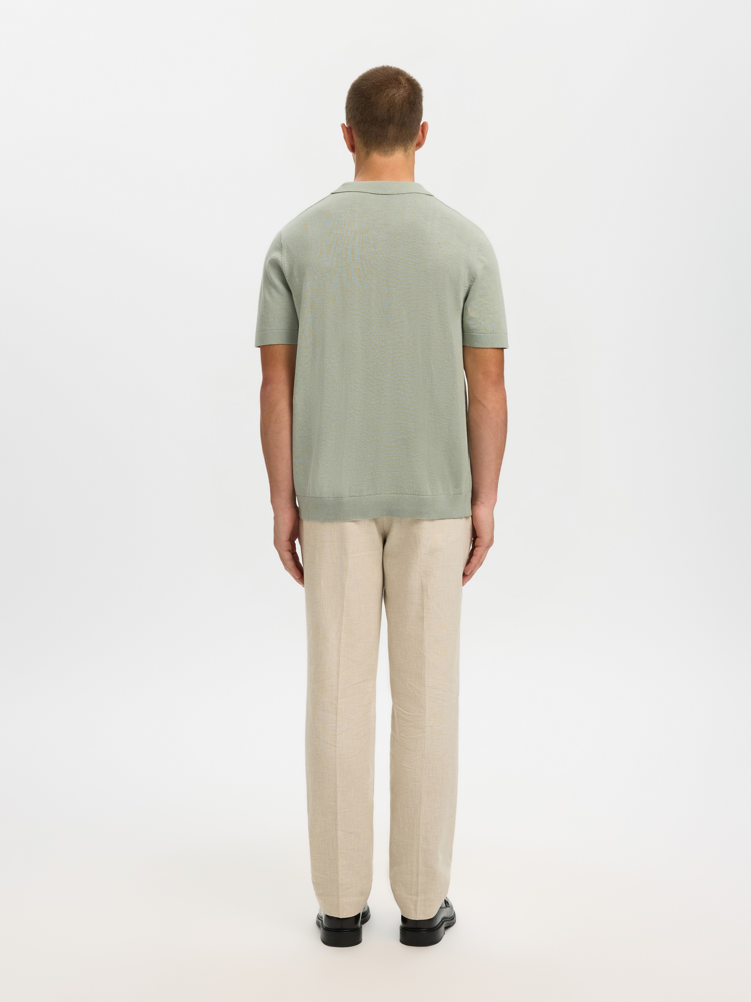 SELECTED Poloshirt »SLHMATTIS SS KNIT SUN OPEN POLO NOOS«