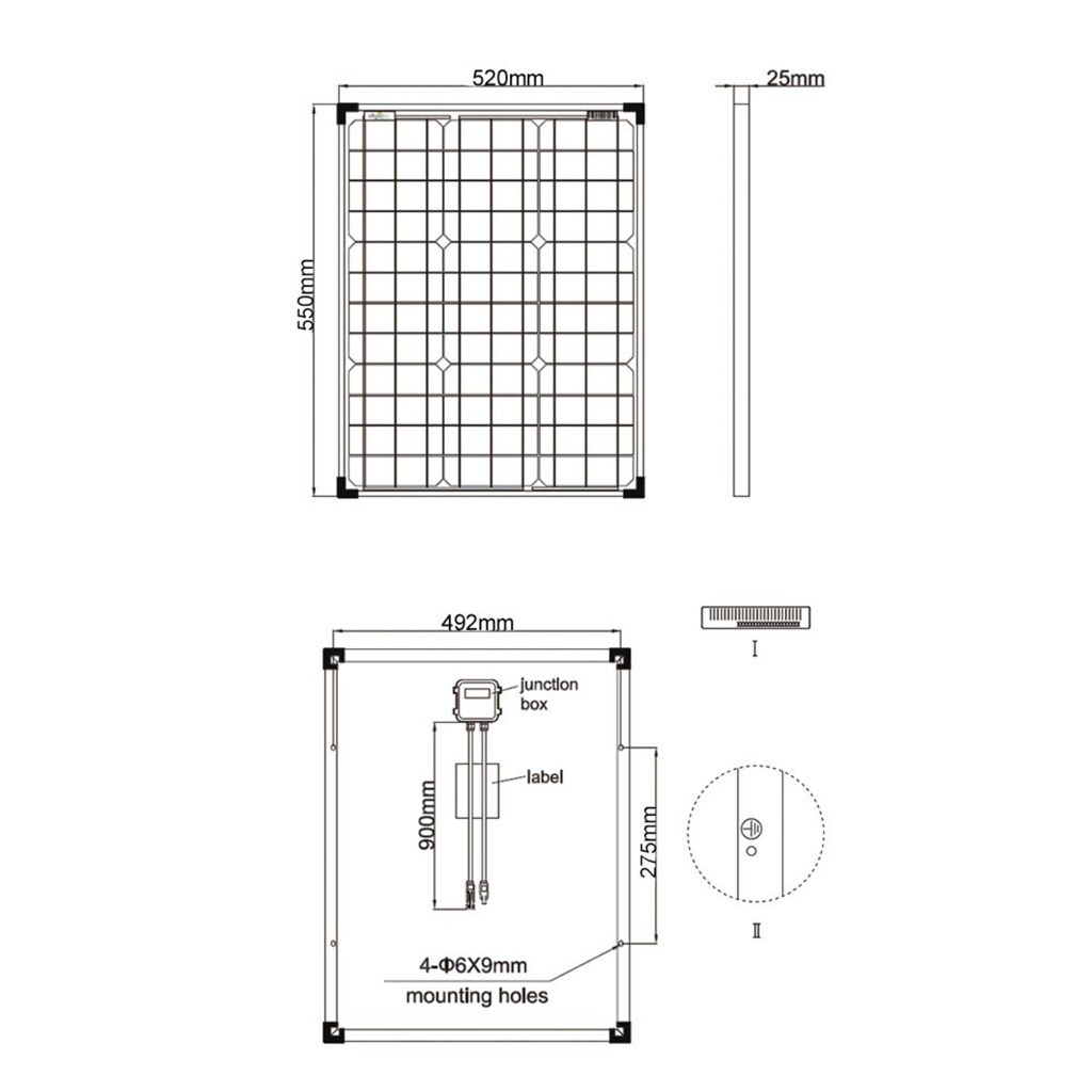 offgridtec Solarmodul »50W MONO 12V Solarpanel«