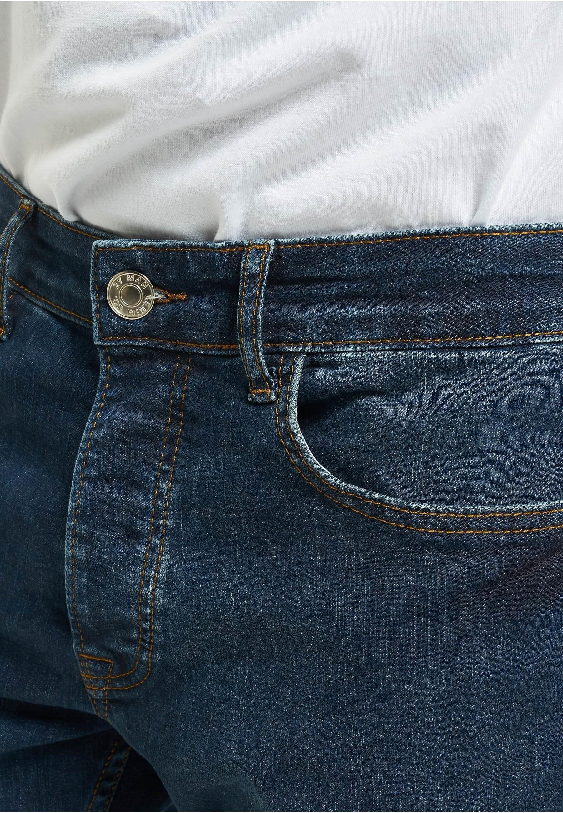 2Y Premium Bequeme Jeans »2Y Premium Herren 2Y Destroyed Slim Fit Denim«, (1 tlg.)
