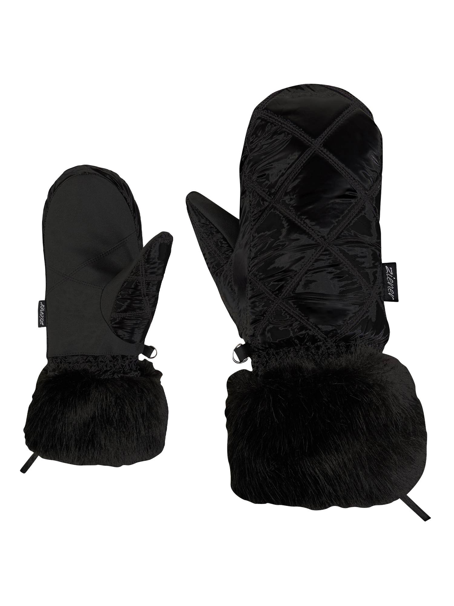 ZIENER Mädchen Fäustlinge "LILIONE-Z MITTEN", schwarz, Gr. 7,5, Obermaterial: 100% Polyester; Innenseite: 100% Polyester; Futter: 100% Polyester;