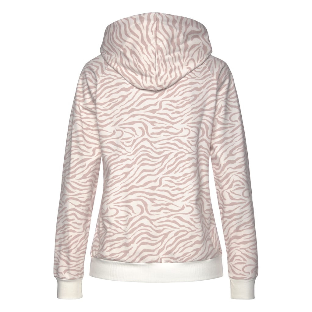 LASCANA Kapuzensweatjacke »Sweatshirtjacke mit Details in Roségold«