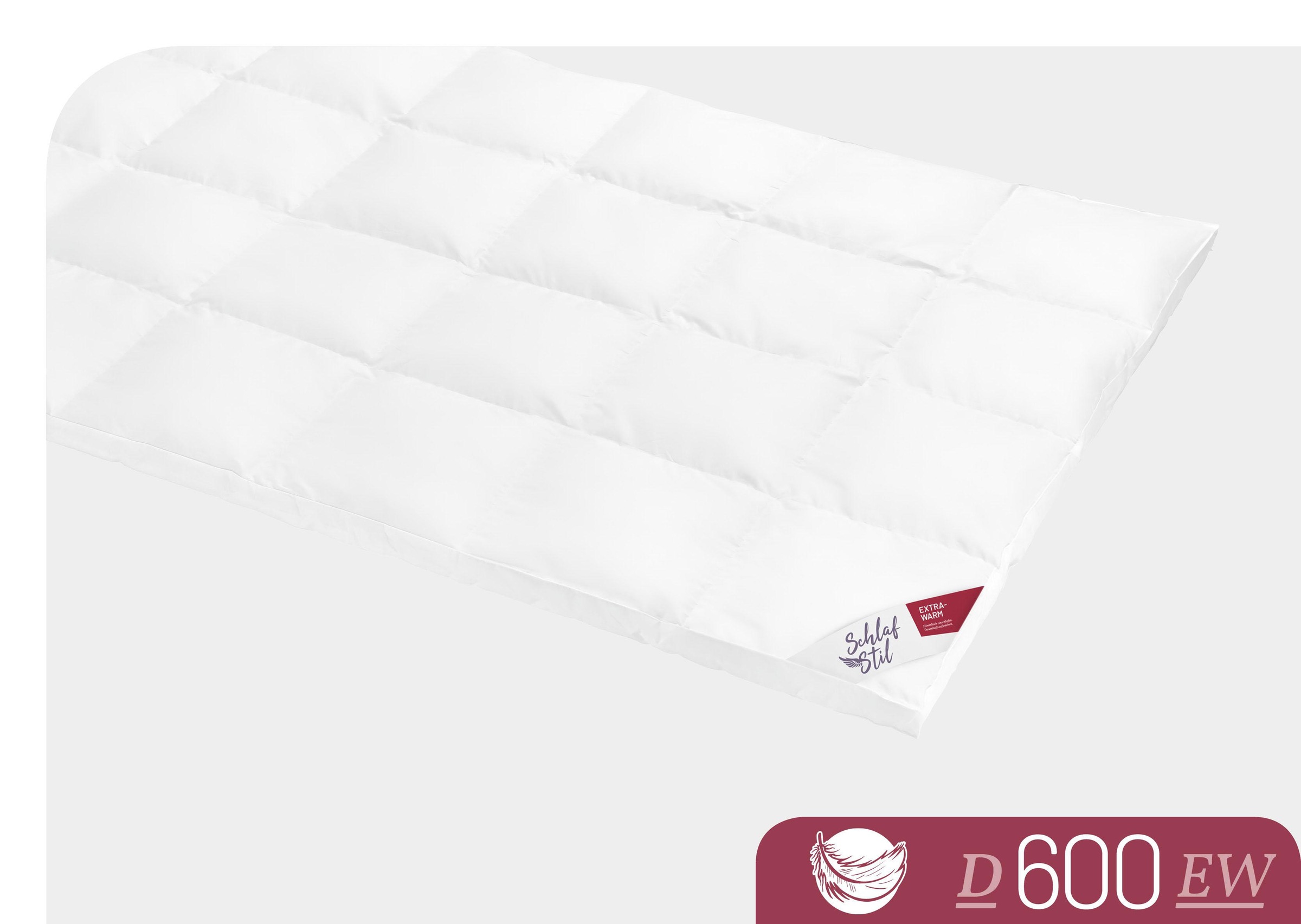 Schlafstil Gänsedaunenbettdecke "D600" extrawarm Füllung 100Gaensedaunen 1 günstig online kaufen