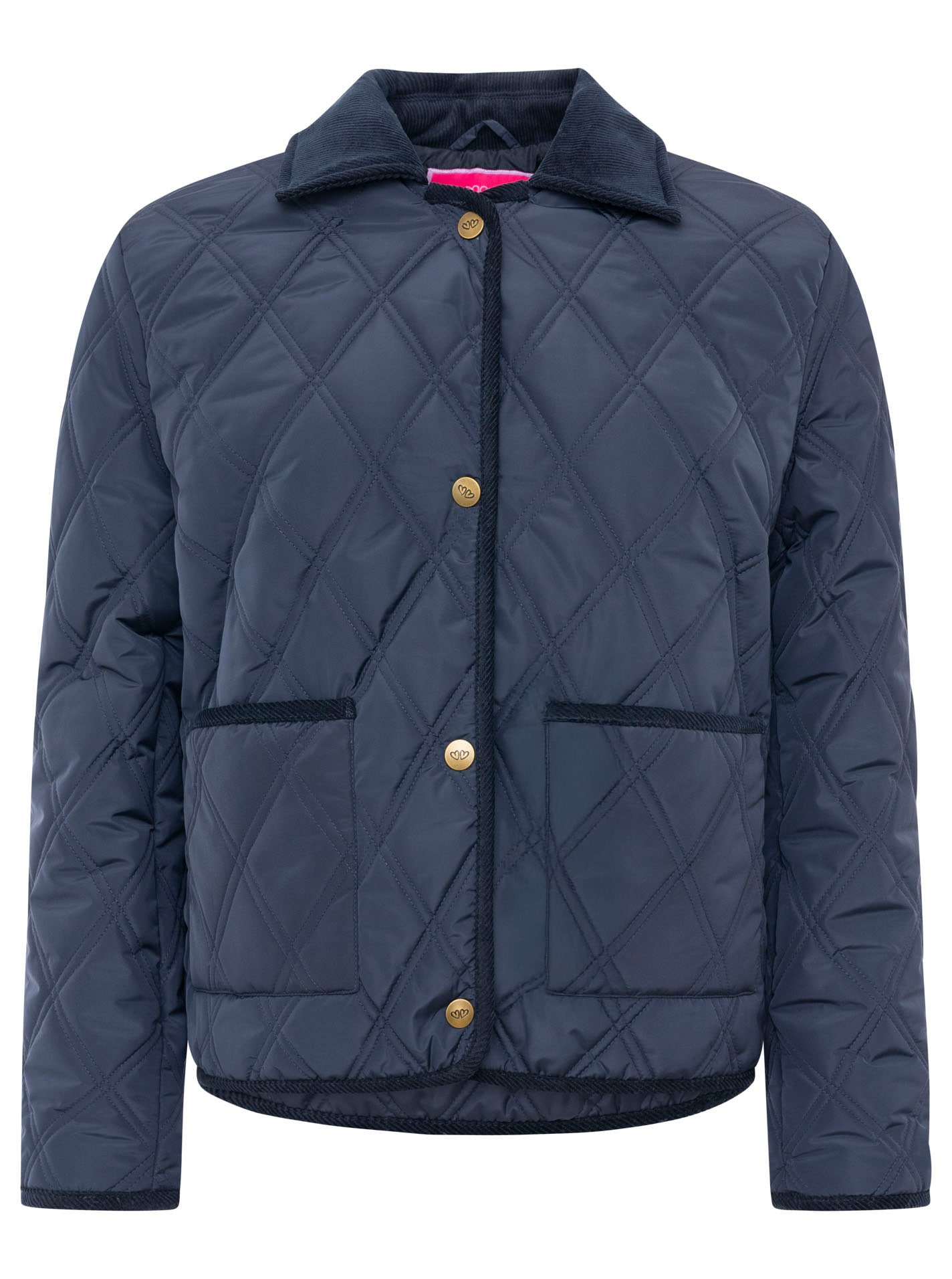 Zwillingsherz Steppjacke »"Classic"« Kordkragen, Knopfleiste und Taschen