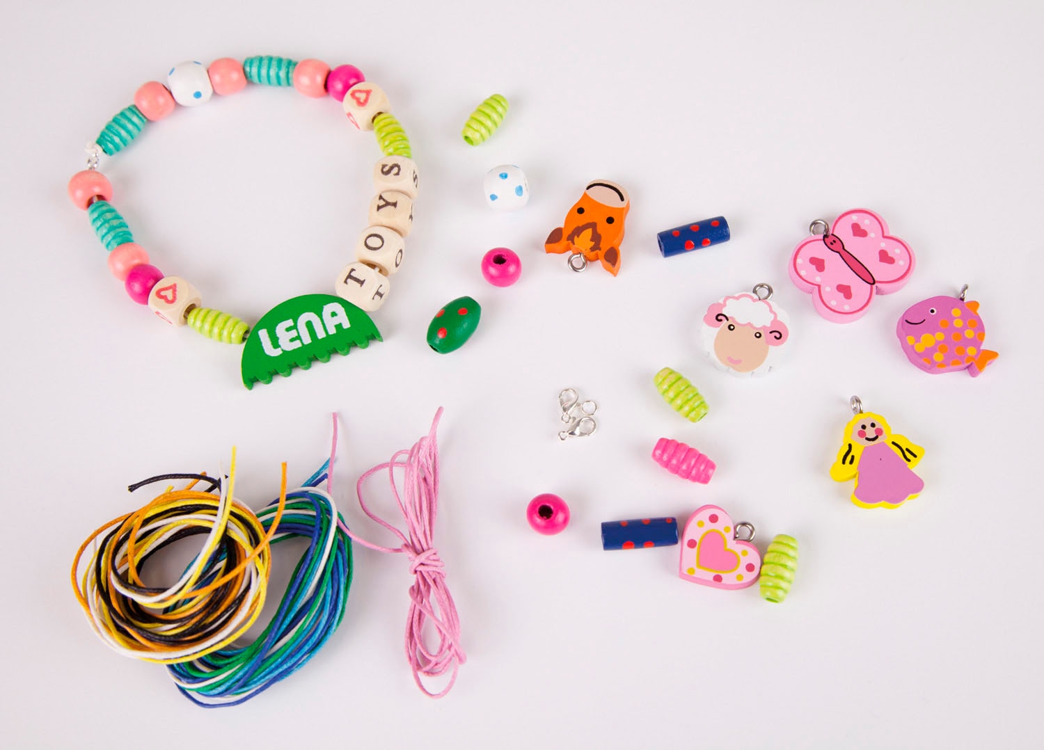 Lena® Kreativset »Holzperlen Holzkassette, groß«