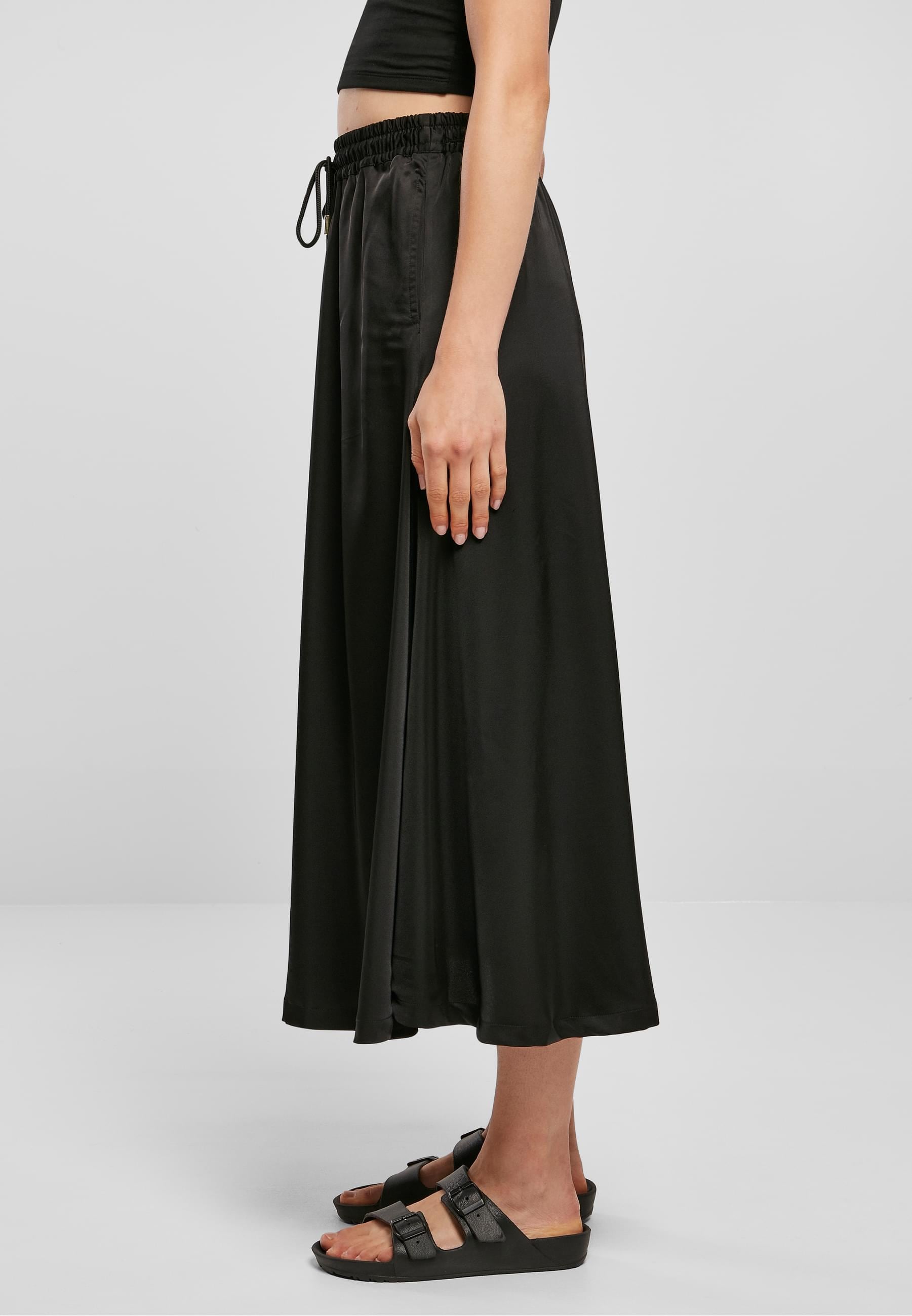 URBAN CLASSICS Sommerrock »Urban Classics Damen Ladies Satin Midi Skirt«, (1 tlg.)