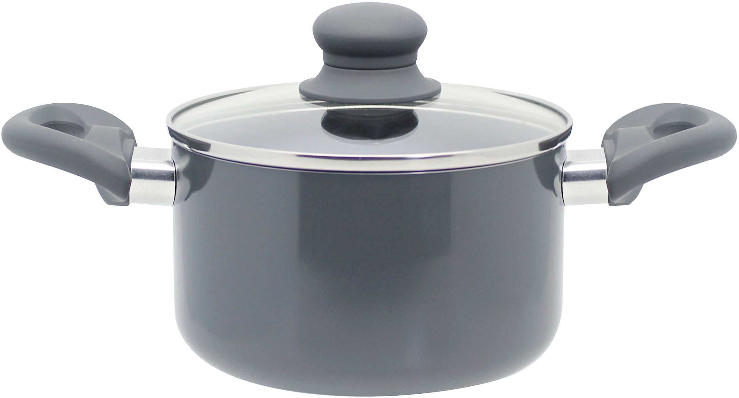 Elo Topf-Set »Rhino Topfset 4-teilig«, Aluminium, (Set, 7 tlg.), Hitzeisolierende Softtouch Griffe