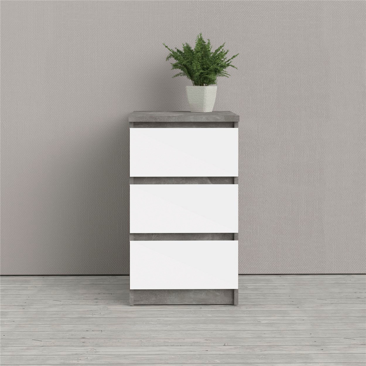 INOSIGN Kommode "Naia", Elegante und modernes Sideboard mit 3 geräumigenSchubladen