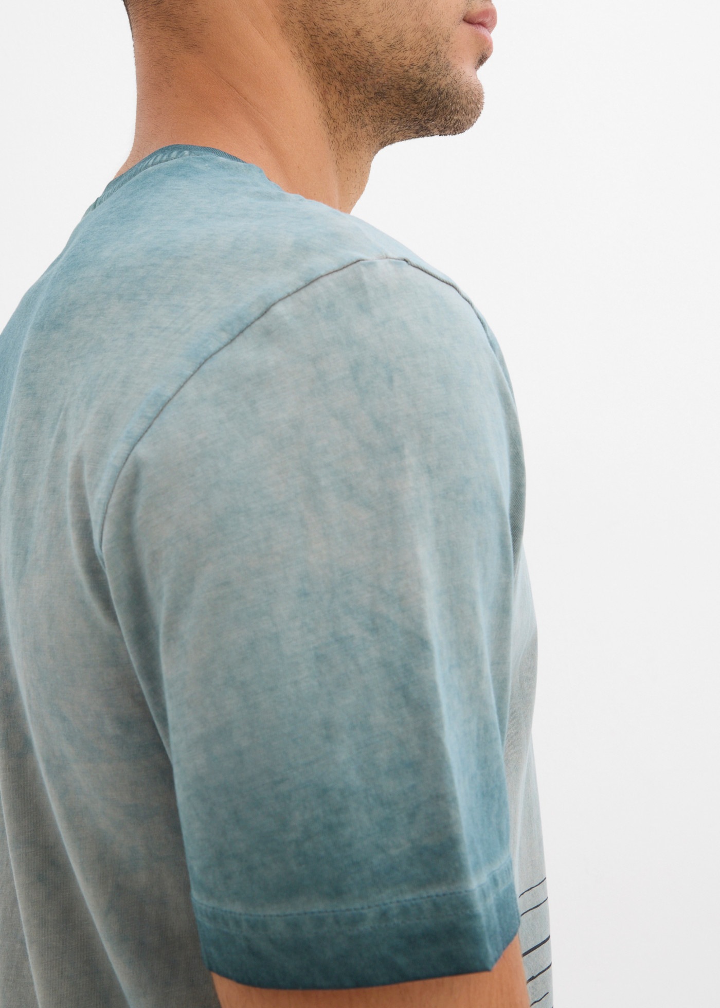 bonprix T-Shirt aus reiner Baumwolle, mit Oil-Dyed-Effekt