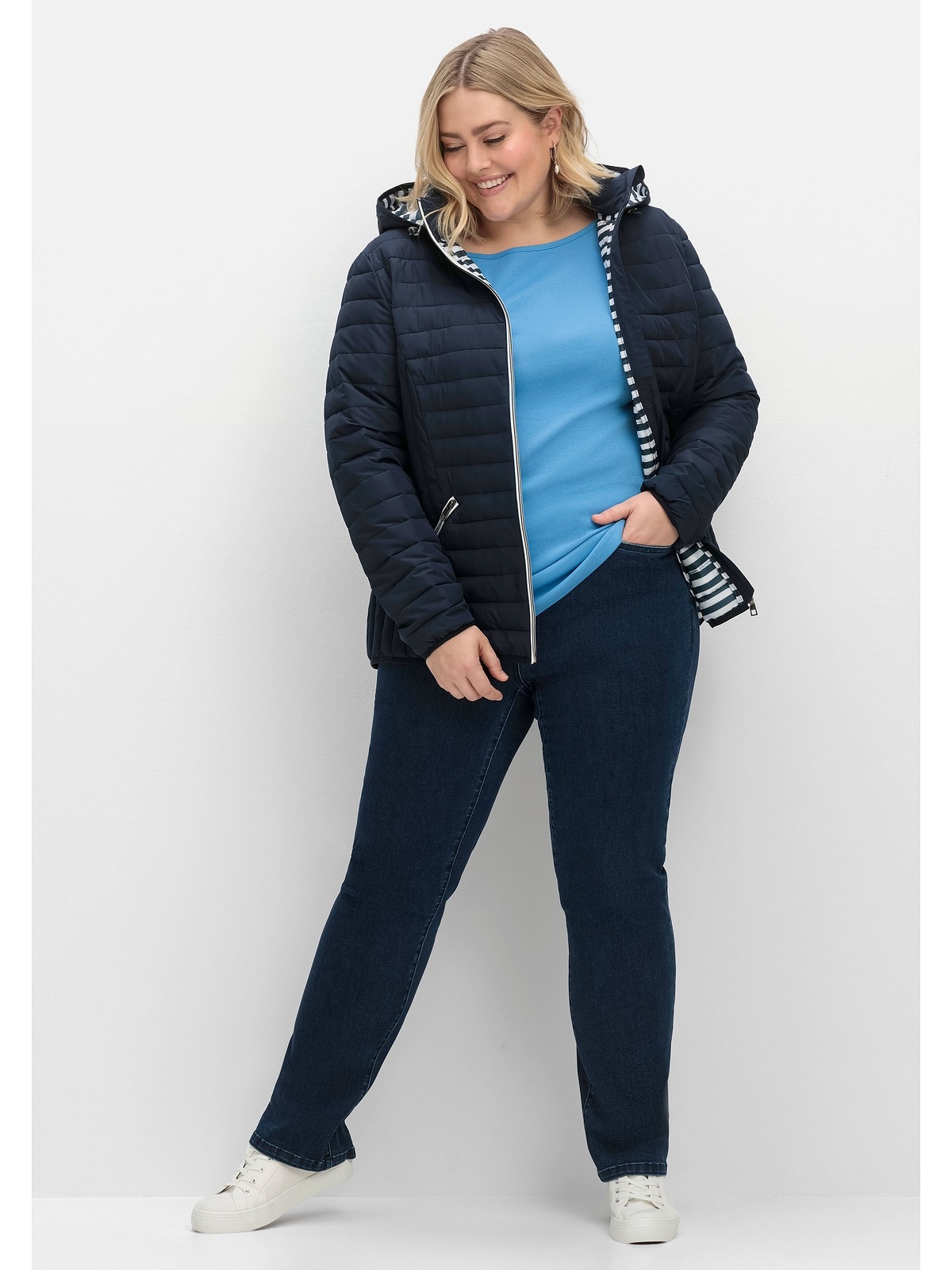 Sheego Gerade Jeans »Große Größen«, mit REPREVE® recycled Polyesterfasern