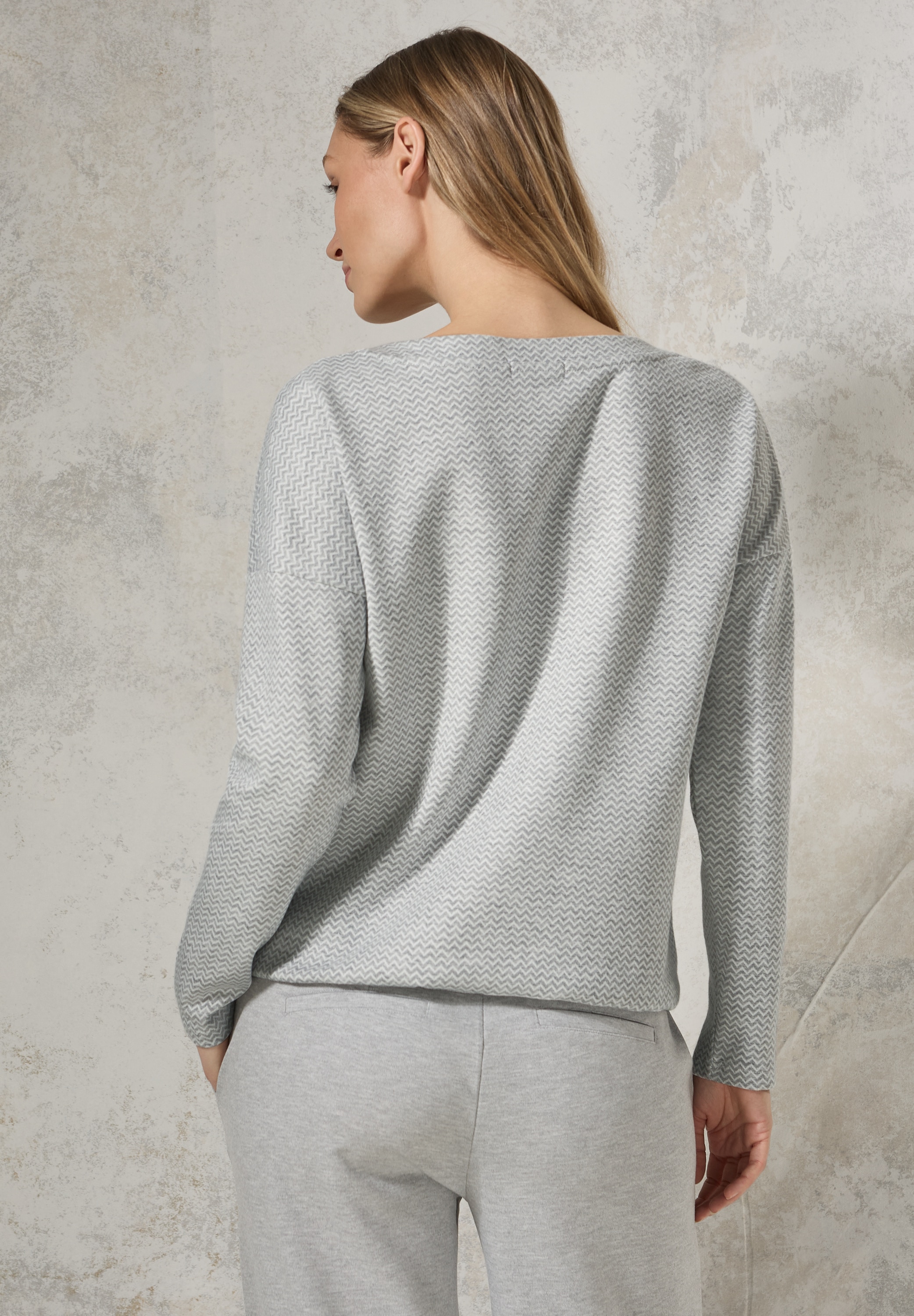 Cecil Langarmshirt, mit U-Boot-Ausschnitt