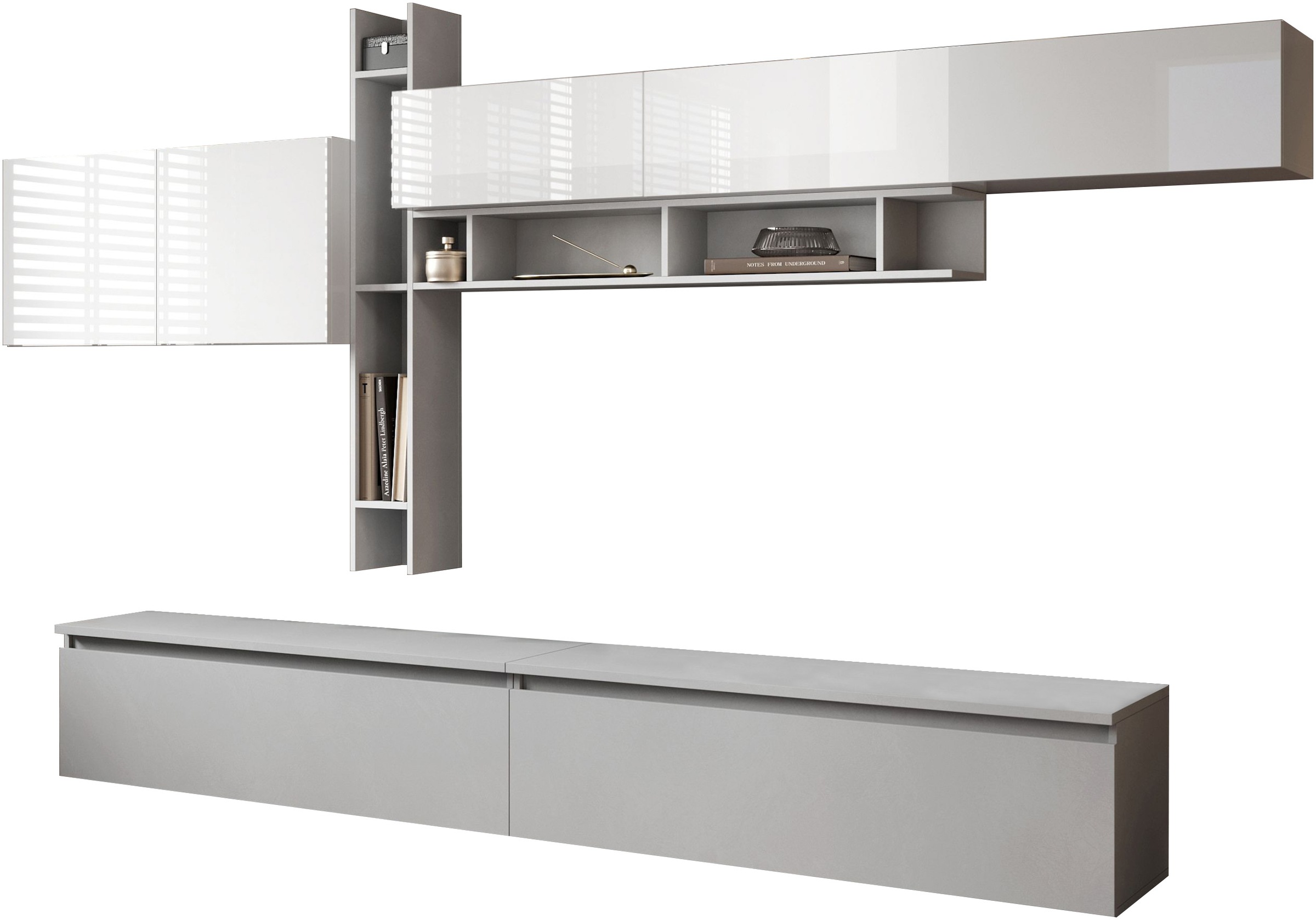 INOSIGN Wohnwand "Infinity, 8tlg. Breite 336 cm, Höhe variabel, Schrankwand günstig online kaufen