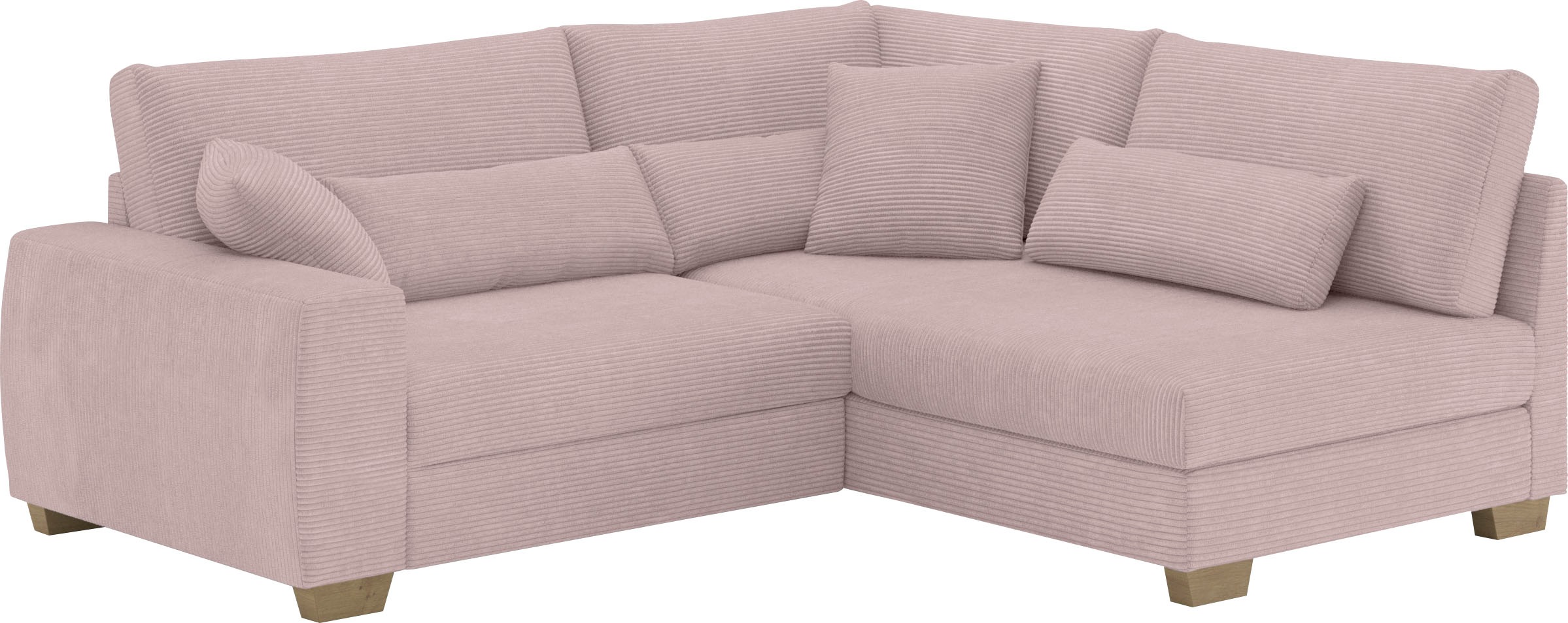 Mr. Couch Ecksofa "Hilla L-Form" Mit Federkern, wahlweise mit Bettfunktion günstig online kaufen