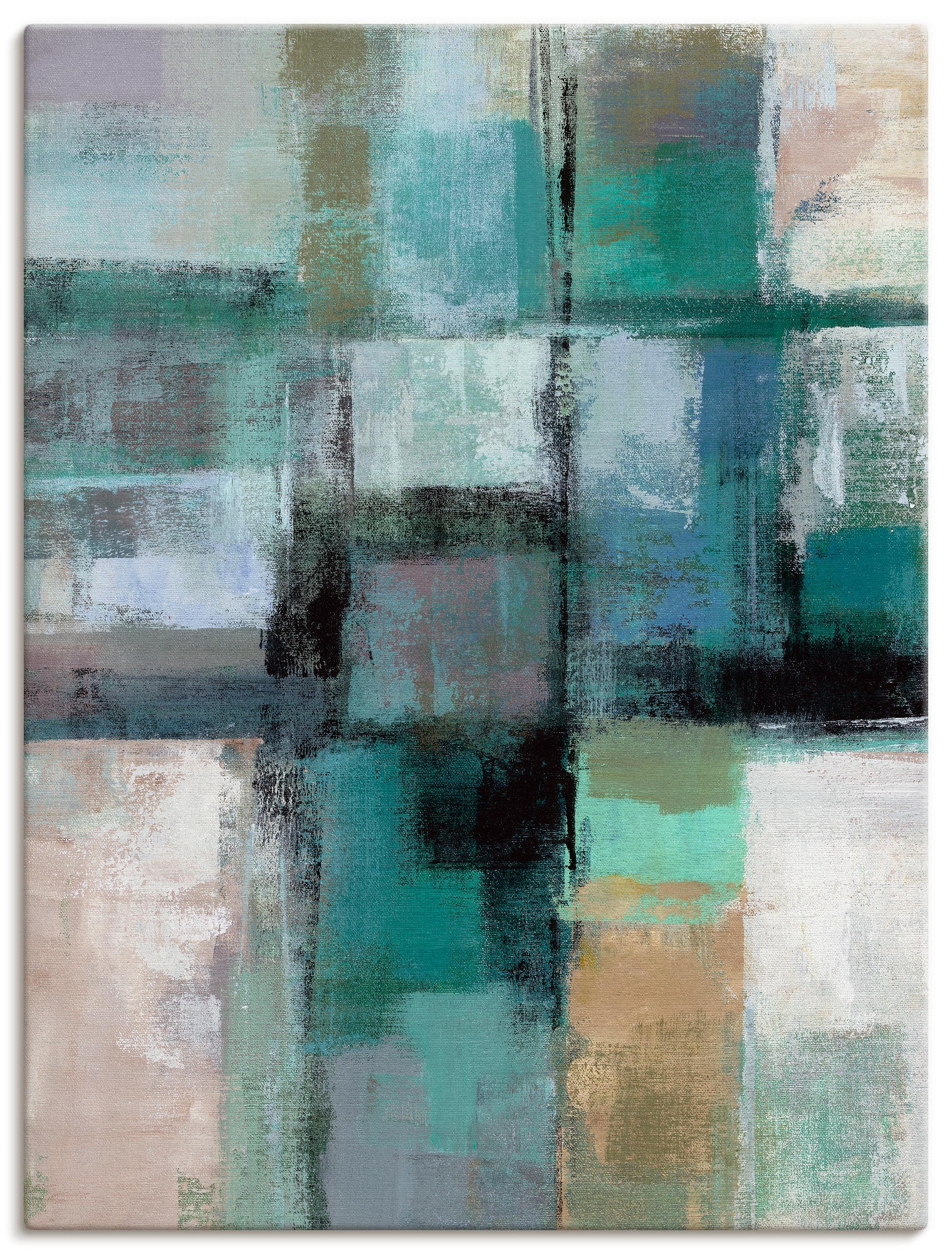 Artland "Inselfarben I" Muster 1 Stk. tlg. auf Holzrahmen gespannt