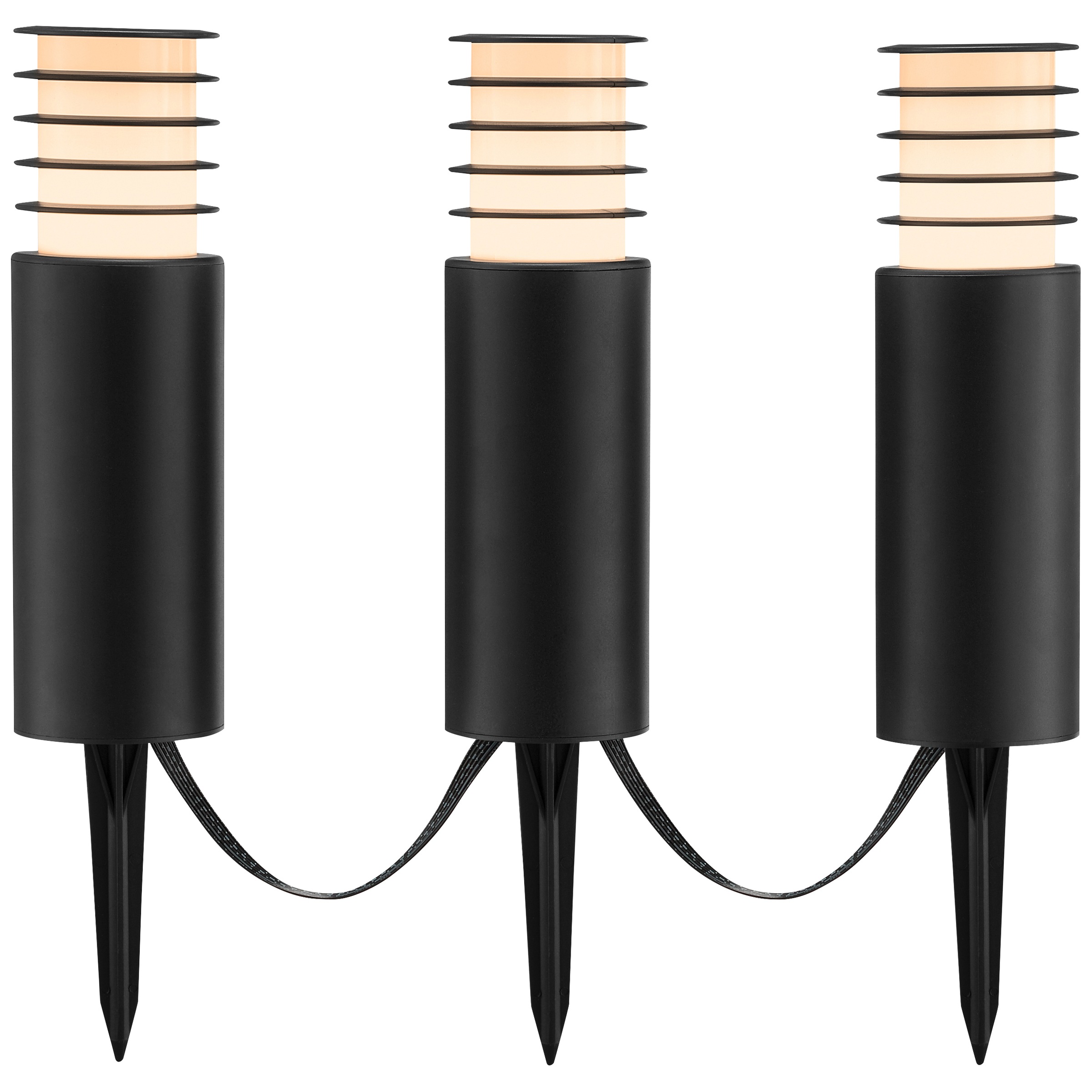 Brilliant LED Gartenleuchte "Carosu" LED-Modul 3 Stk. warmweiß - kaltweiß L günstig online kaufen