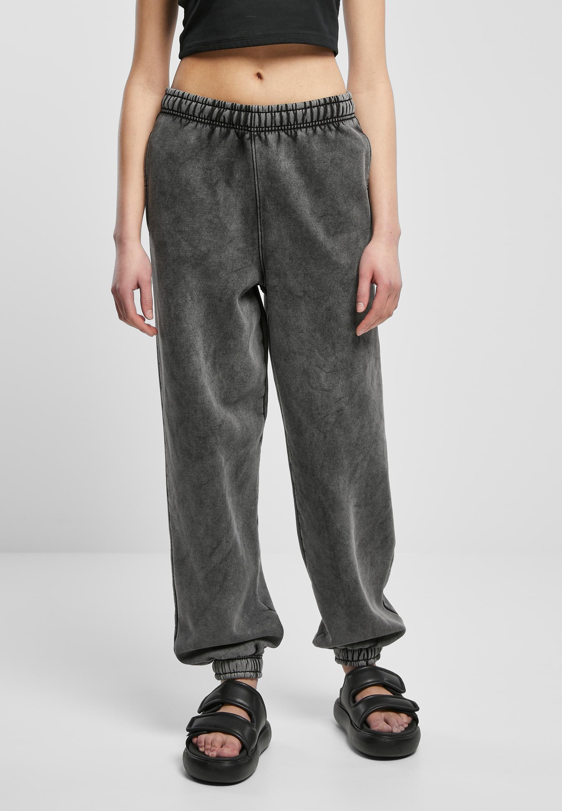 URBAN CLASSICS Jogginghose »Urban Classics Damen Ladies High Waist Stone Washed Sweat Pants«, (1 tlg.)