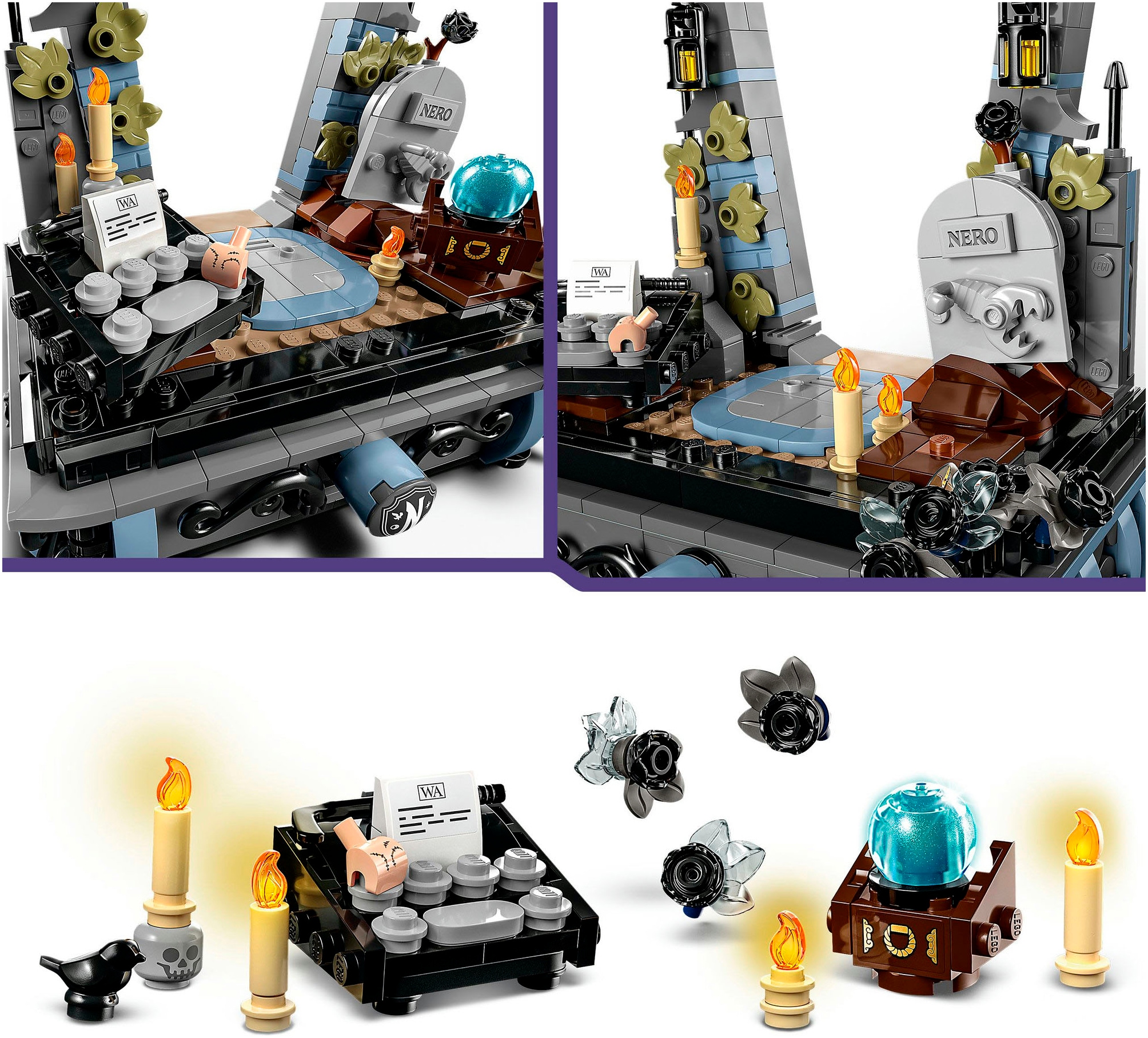 LEGO® Konstruktionsspielsteine »Wednesday Addams Baufigur (76780), LEGO Wednesday«, (702 St.), Made in Europe