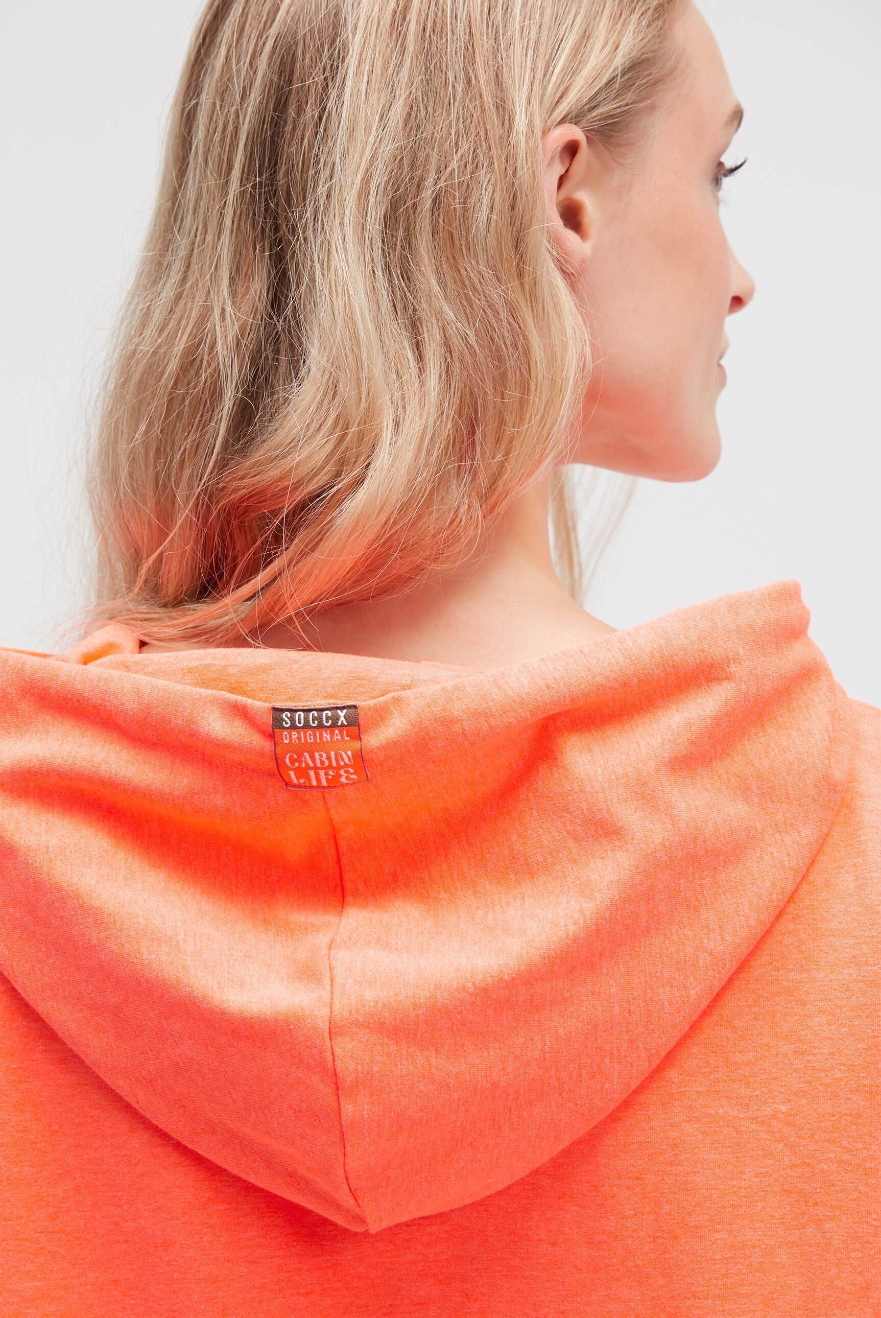 SOCCX Kapuzensweatshirt, mit Reißverschluss an den Seiten