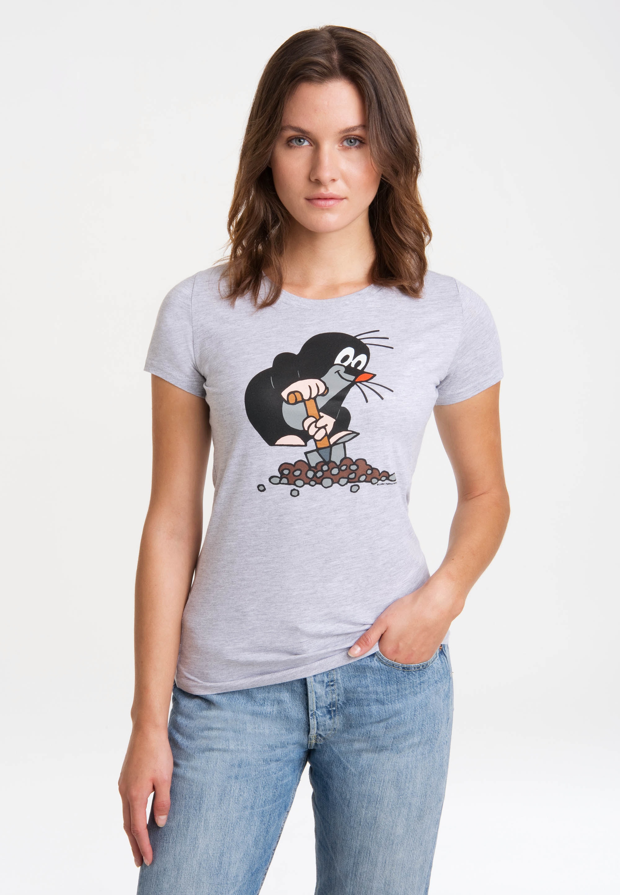 LOGOSHIRT T-Shirt »Der kleine lizenziertem mit | Maulwurf«, BAUR Originaldesign kaufen