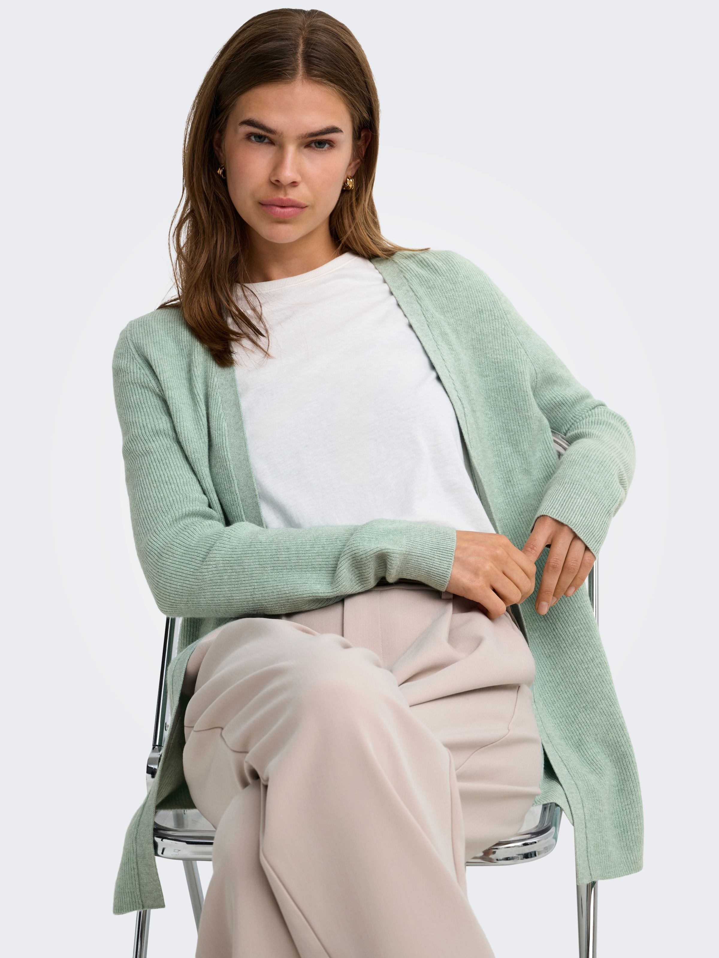 ONLY Strickjacke »ONLMARY LS OPEN RIB CARDI KNT« Viskosemischung, regular fit