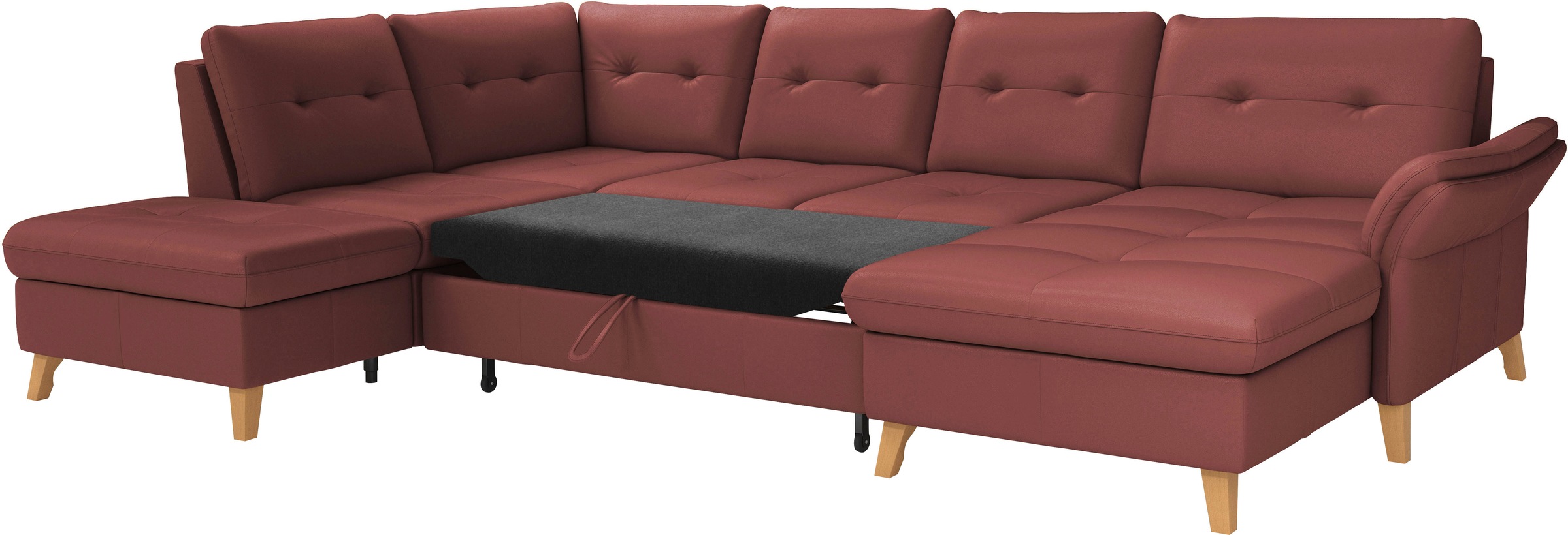sit&more Wohnlandschaft »Göteborg«, inkl. Sitztiefenverstellung, wahlweise mit Bettfunktion & Bettkasten