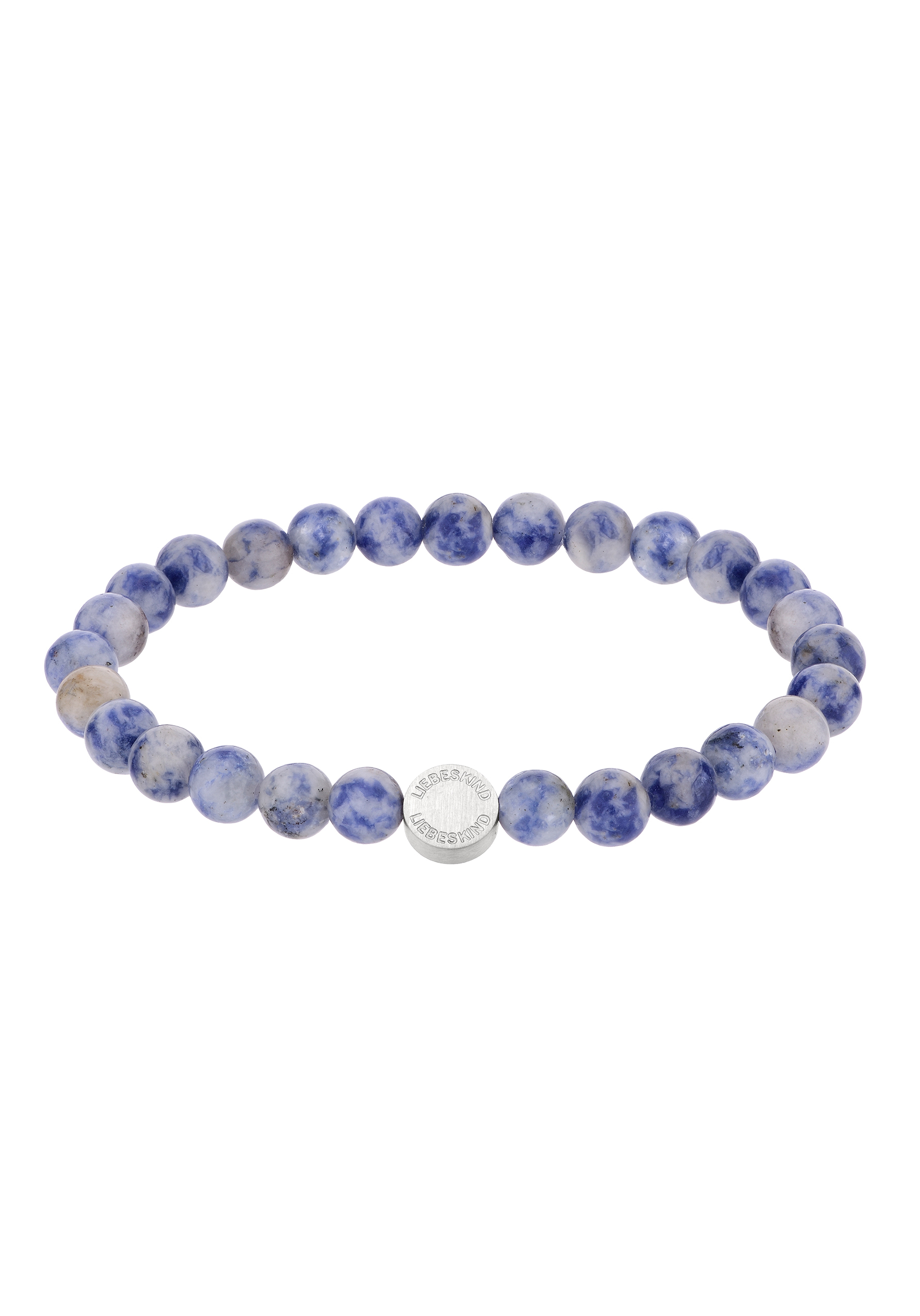 LIEBESKIND BERLIN Bracciale Donna Con Pietra Blue Sky Jasper – Acciaio Inox Lucido, Lunghezza 17+5 Cm, Regalo In Confezione Originale