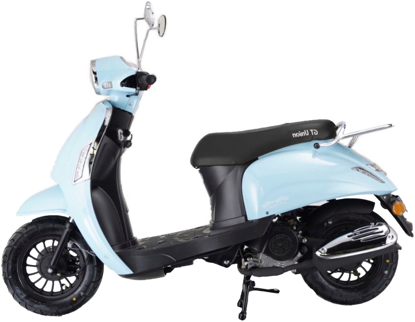 GT UNION Motorroller "Massimo 45", ohne Topcase, 45 km/h, blau, Motorroller, Luftgekühlter Motor