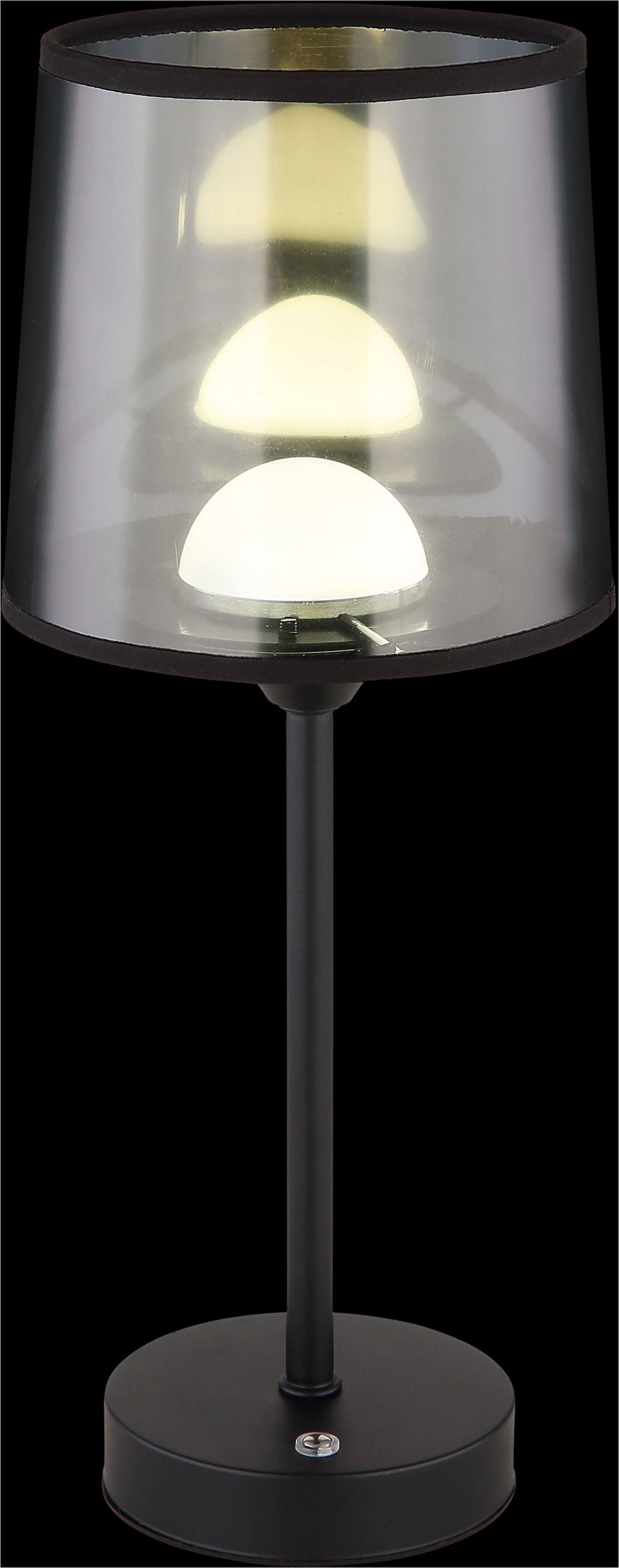 GLOBO LIGHTING LED Tischleuchte »LUNKI«, Leuchtmittel LED-Modul | LED fest integriert, Tischlampe/Textil rauchfarben/Touch Ein/Aus/Wohnzimmer/Schlafzimmer