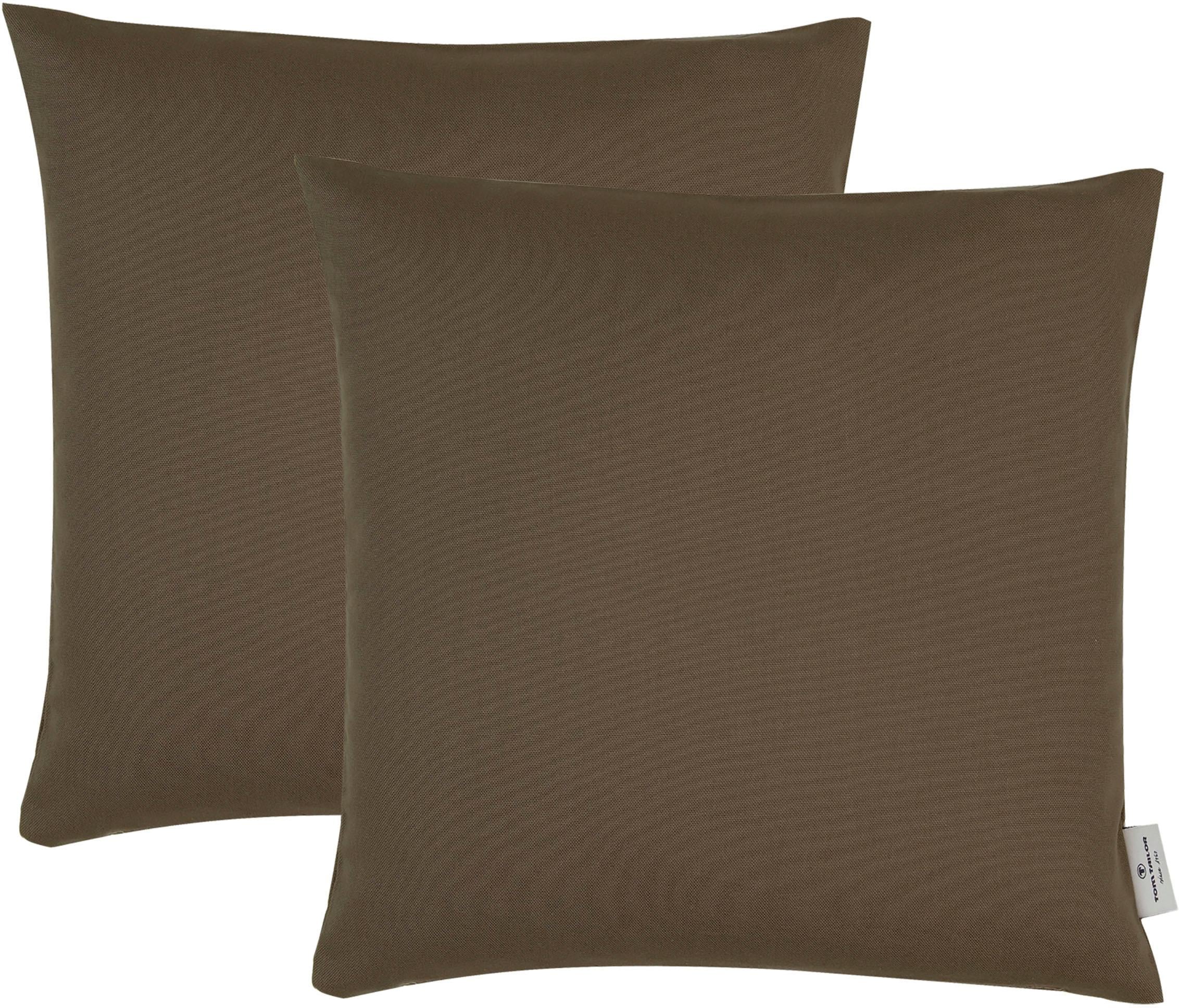 TOM TAILOR HOME "Dove" unifarben, Kissenhüllen ohne Füllung, 2er Pack