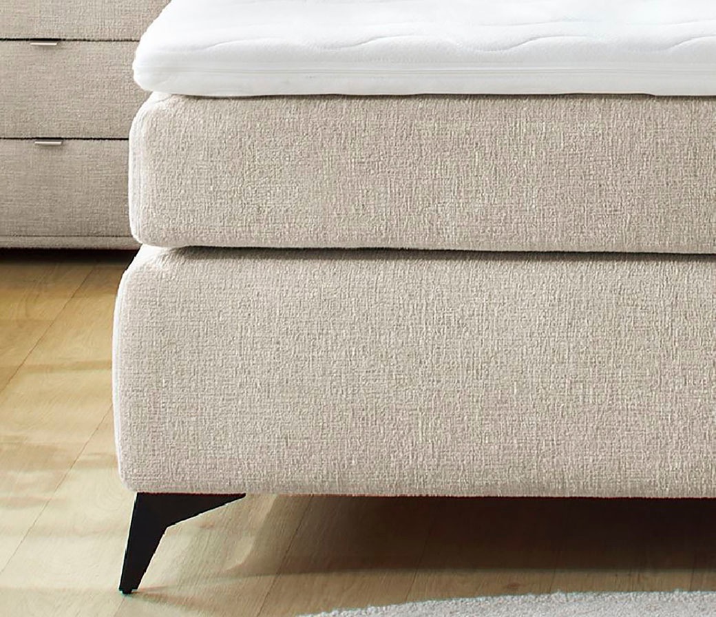 Jockenhöfer Gruppe Boxspringbett »Chalet, inklusive Kissen«, Wende-Bonell-Federkern-Matratze (H2/H3), PU-Schaum Topper