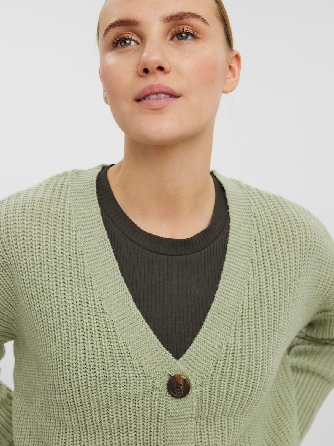 Vero Moda Strickjacke "VMLEA LS V-NECK CUFF CARDIGAN NOOS", mit Knopfleiste günstig online kaufen
