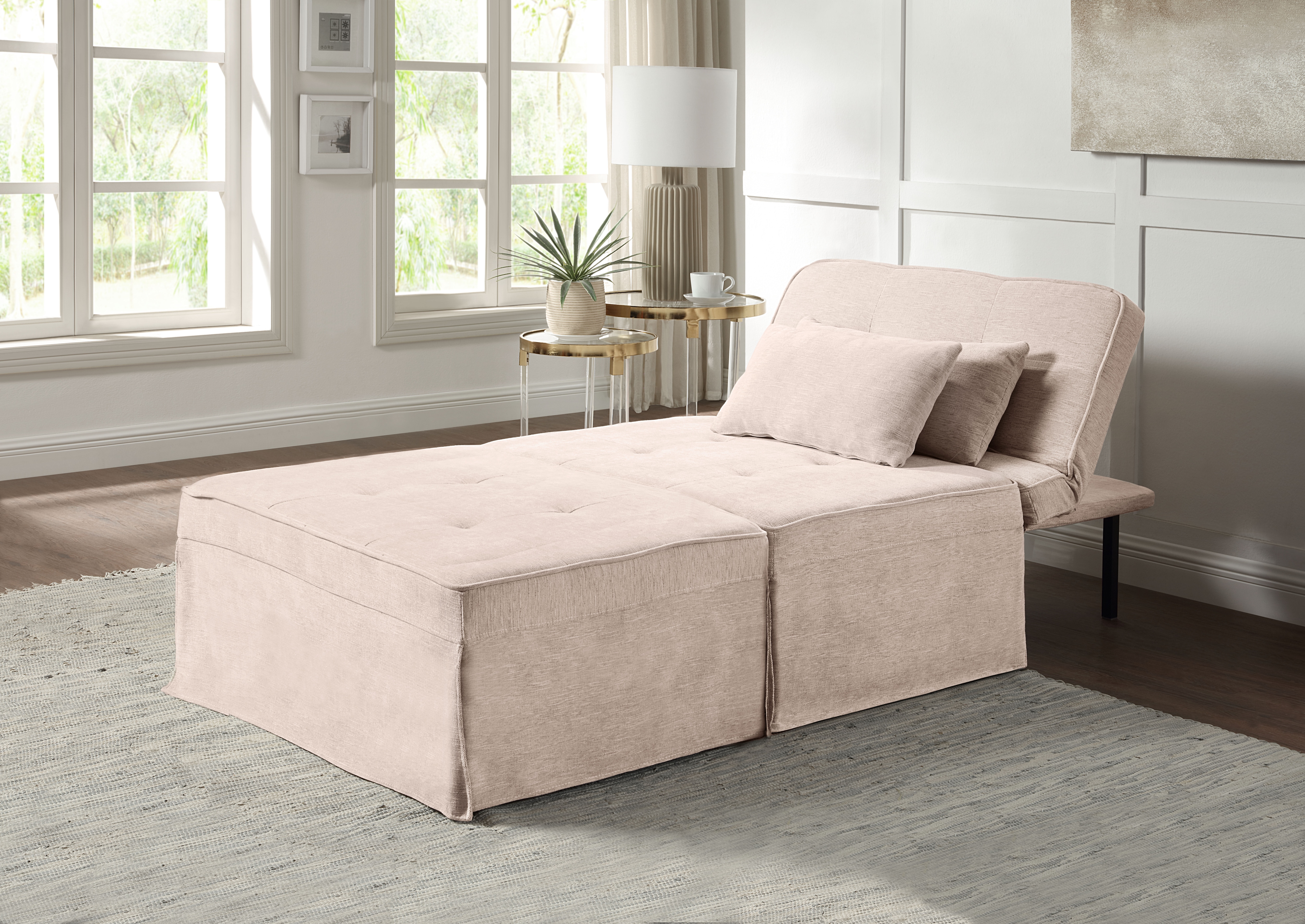 OTTO home Schlafsofa "Finn, Schlafsessel, Schlafhocker, Multifunktional" wandelbar zum Loungesessel, Relaxliege und Gästebett, inkl. Kissen