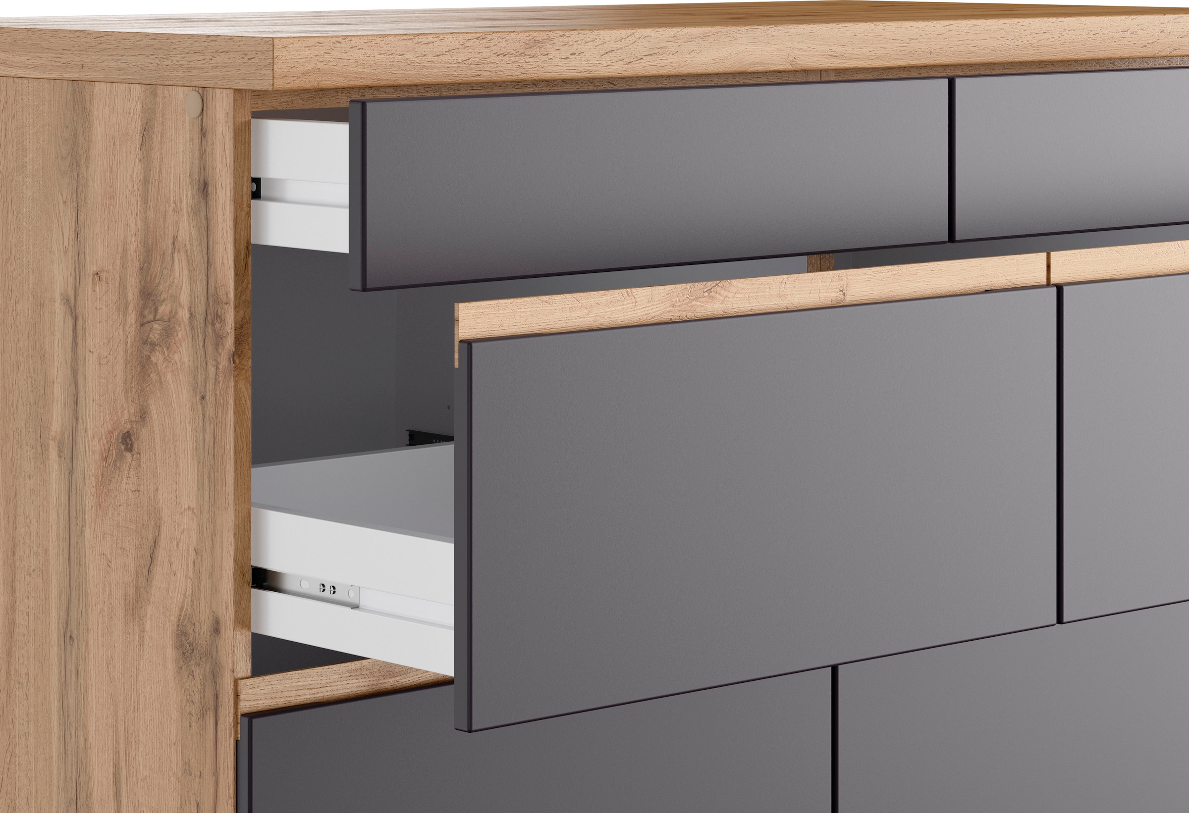 KOCHSTATION Unterschrank »KS-Riesa«, Breite 180 cm, MDF-Fronten