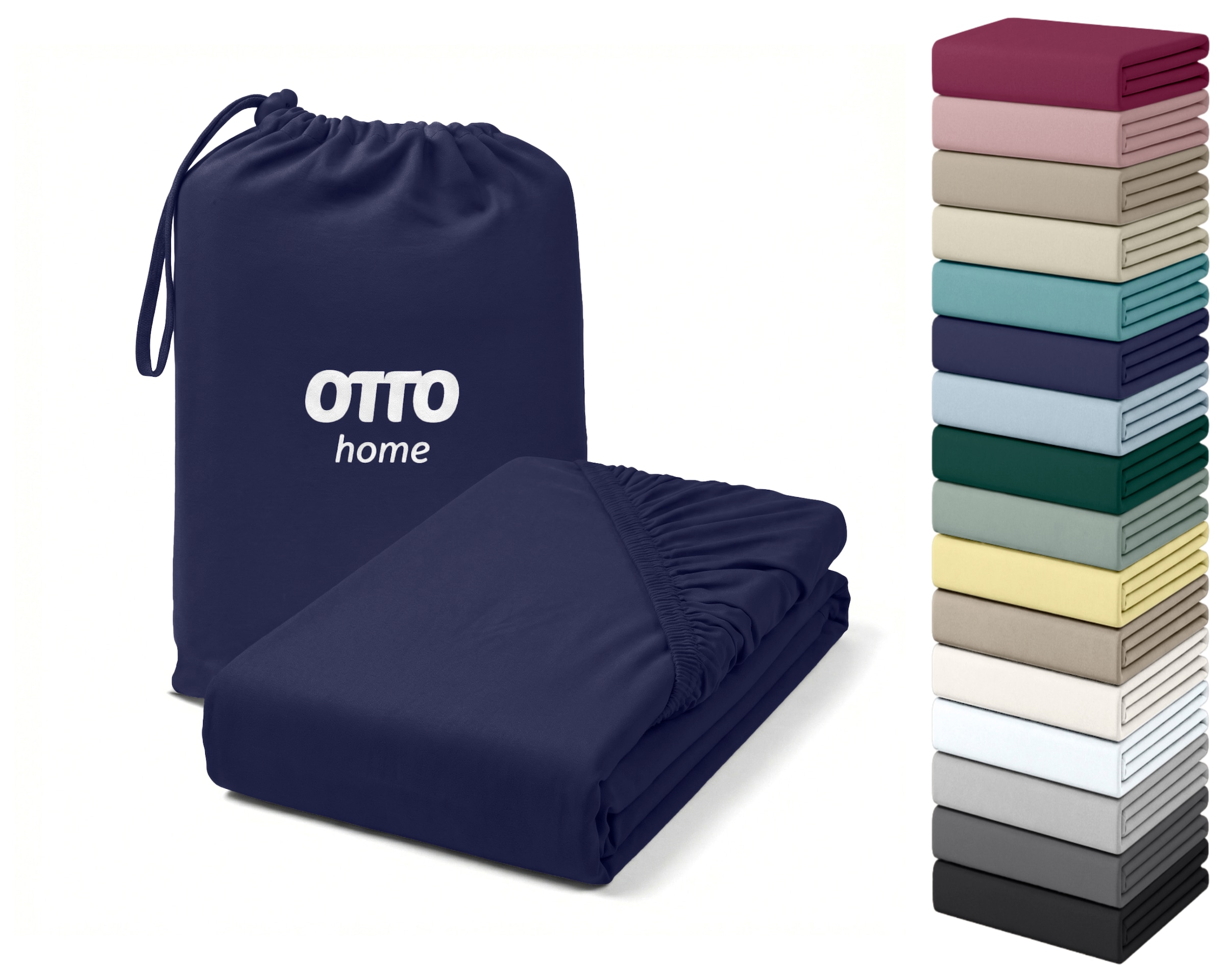 OTTO home Spannbettlaken "Cremona, Basic & Premium Qualität mit Elasthan" Bettlaken für Matratzen von 20-25 cm Höhe, 96% Baumwolle & 4% Elasthan