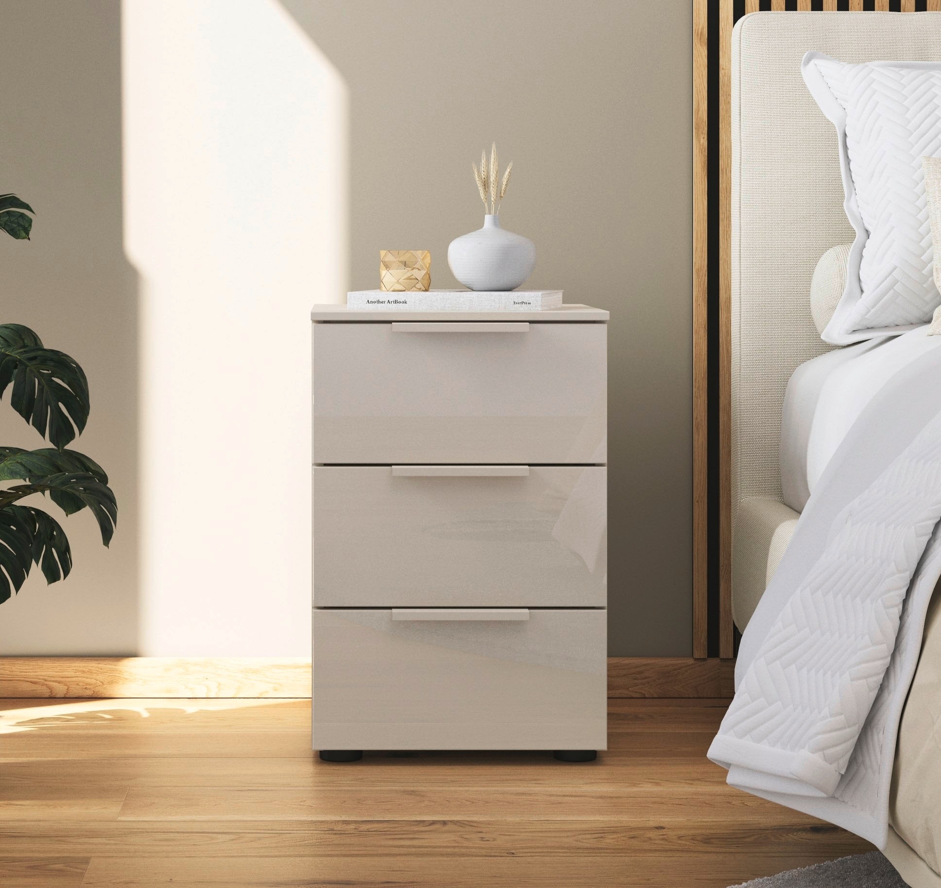 rauch "Nachttisch Nachtschrank Nachtkonsole FLIPP mit Glasfront" Breite 40 günstig online kaufen