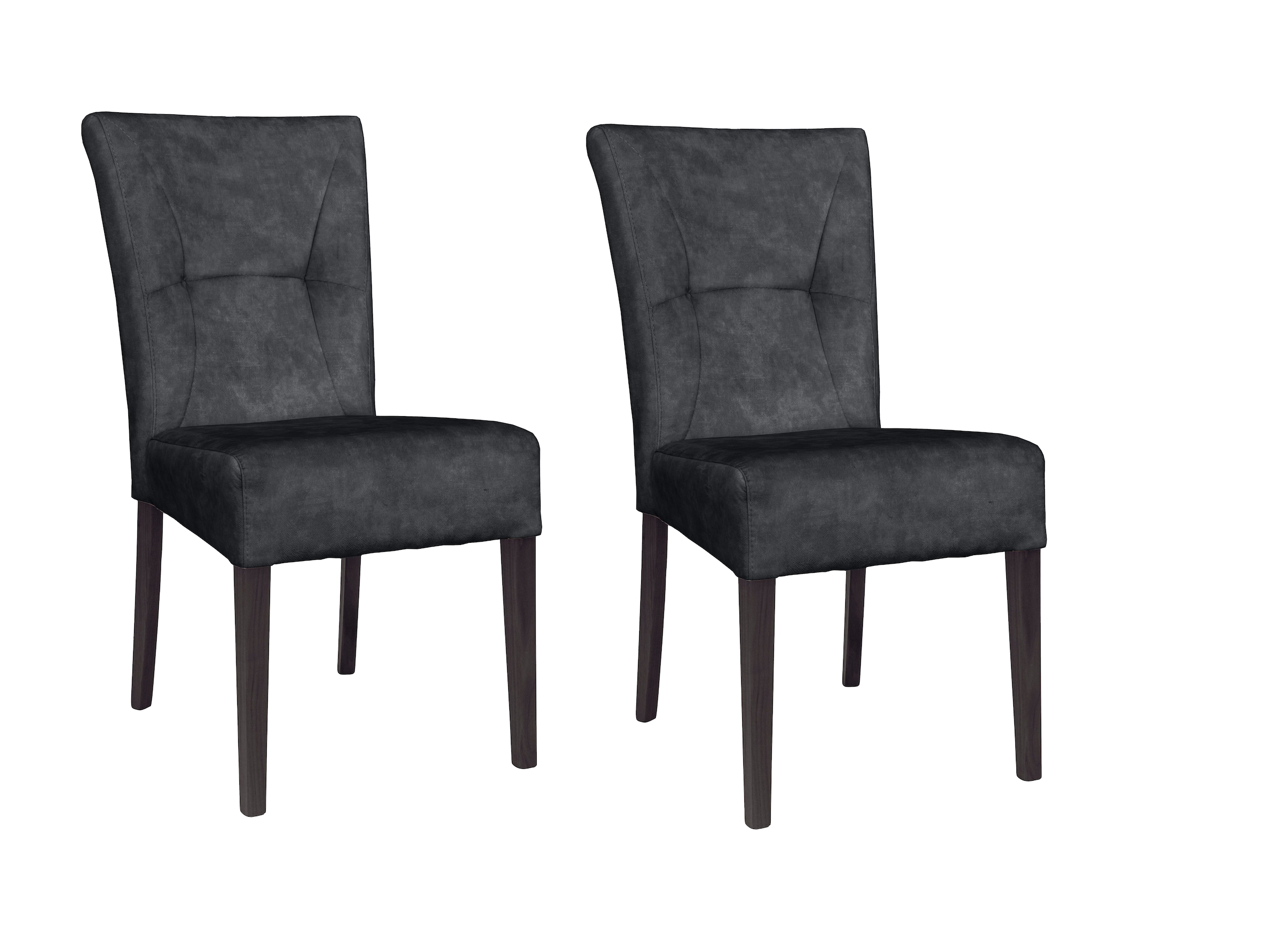 Home affaire 4-Fußstuhl "Henry" (Set) 2 Stk. Samtvelours Sitz und Rücken ge günstig online kaufen