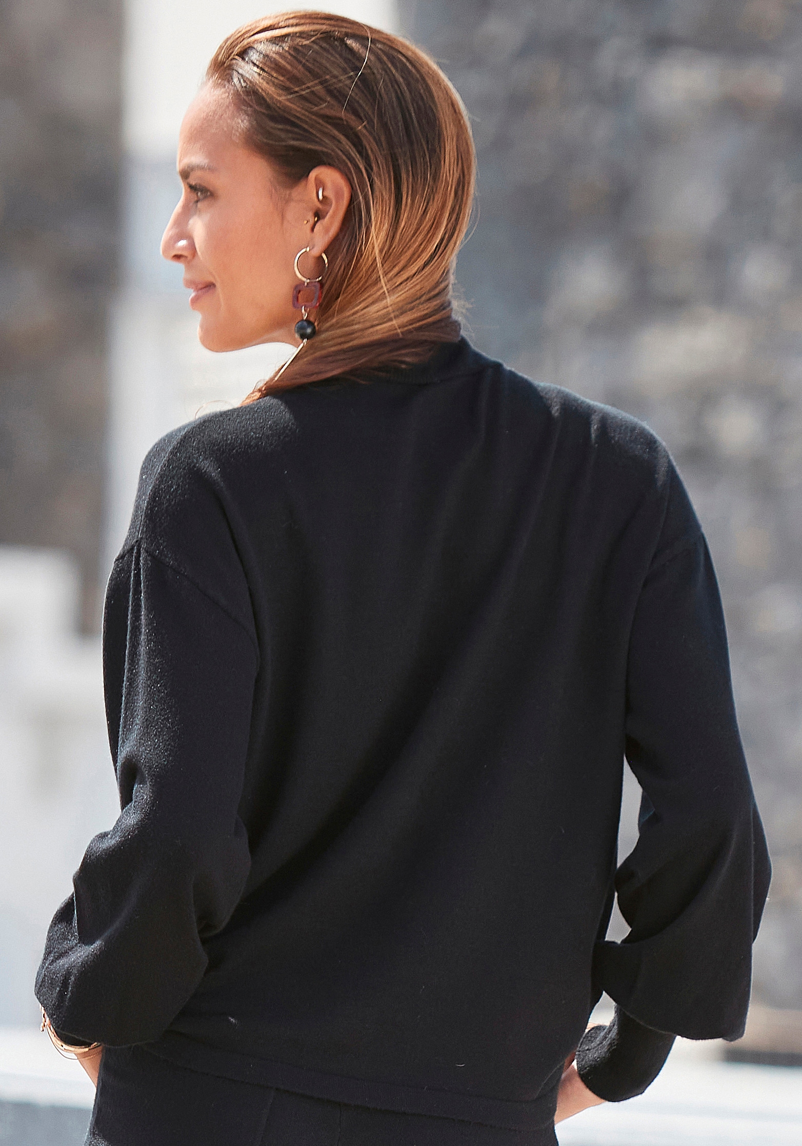 LASCANA Strickpullover, mit kleinem Stehkragen, Feinstrickpullover, casual-chic