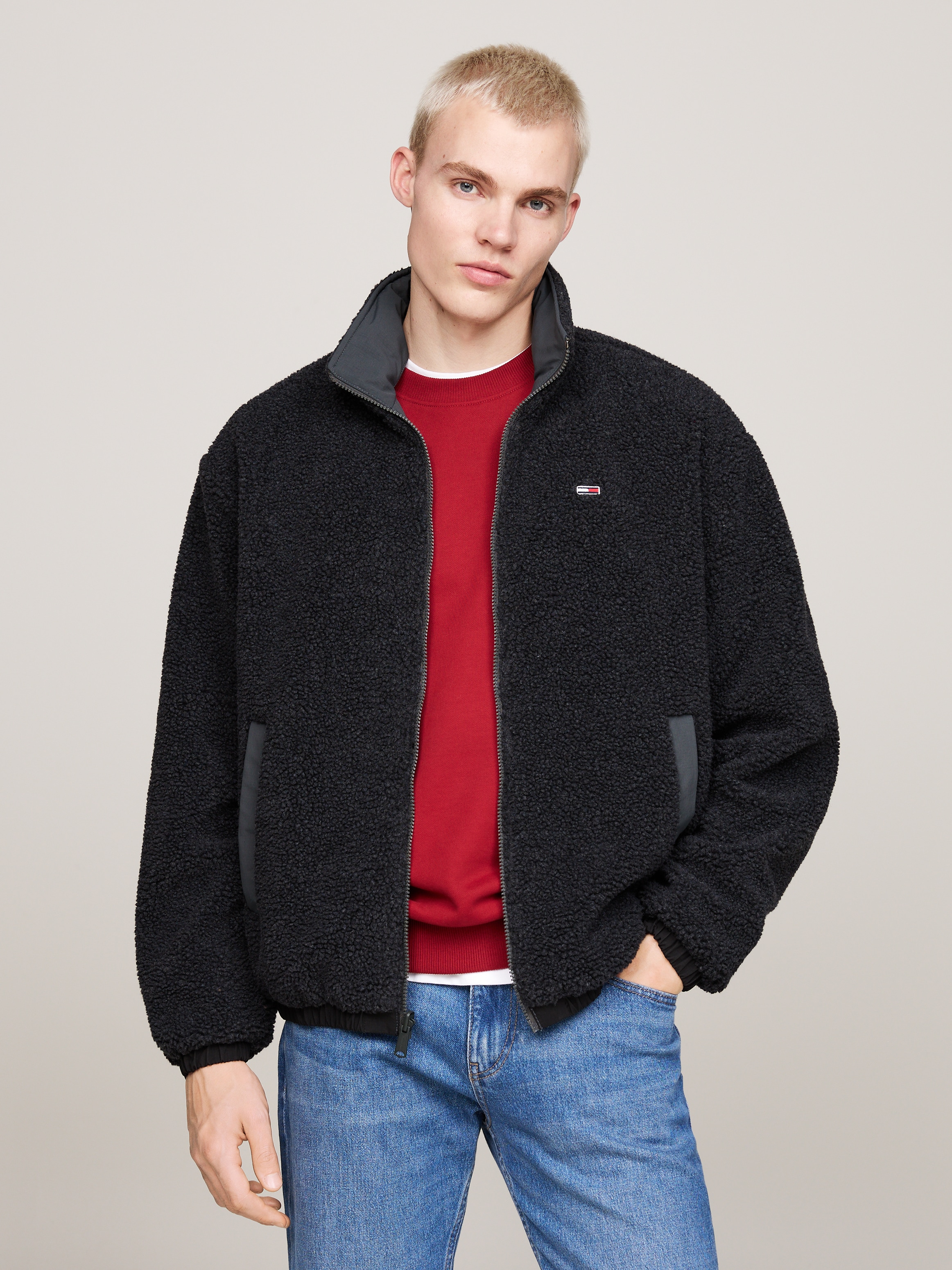 Tommy Jeans Wendejacke »TJM REVERSIBLE TEDDY JACKET«, beidseitig tragbar