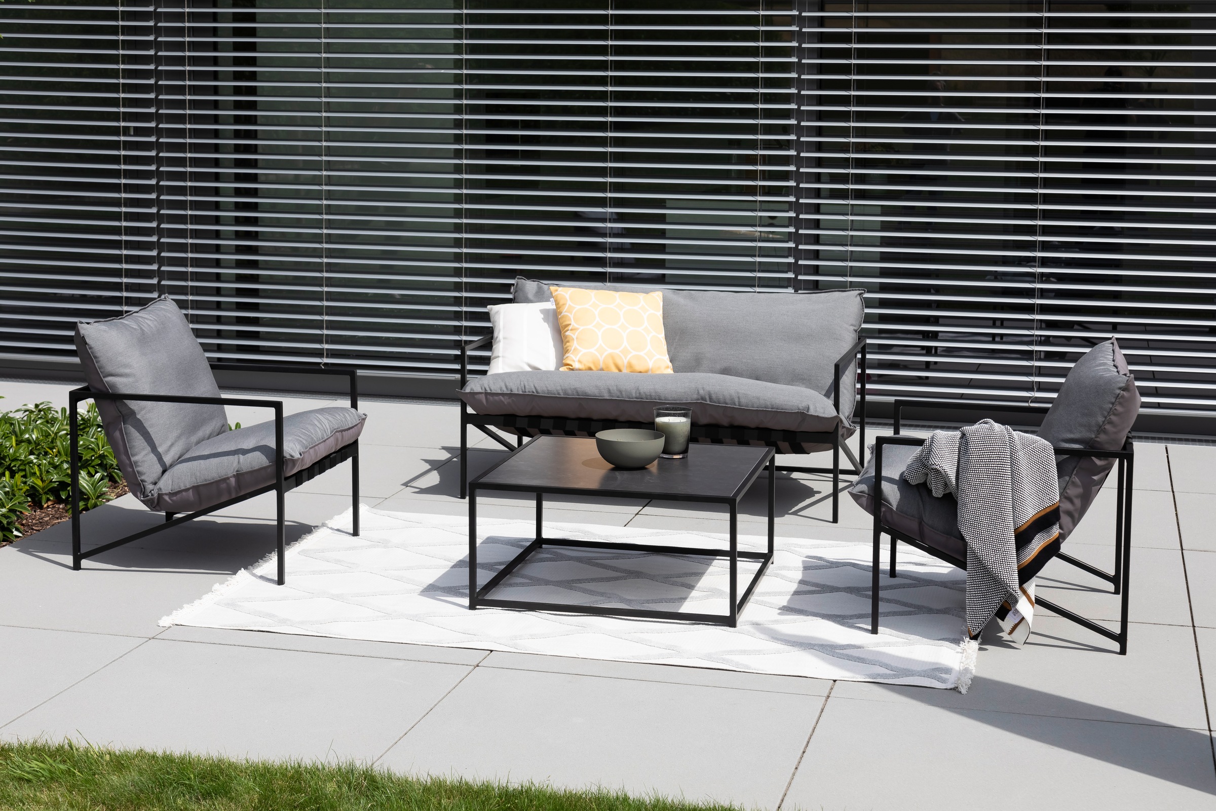 SCHÖNER WOHNEN-Kollektion Teppich »Summer 6352« rechteckig 6 mm Höhe In- und Outdoor geeignet, Hoch Tief Struktur, Robuster Teppich