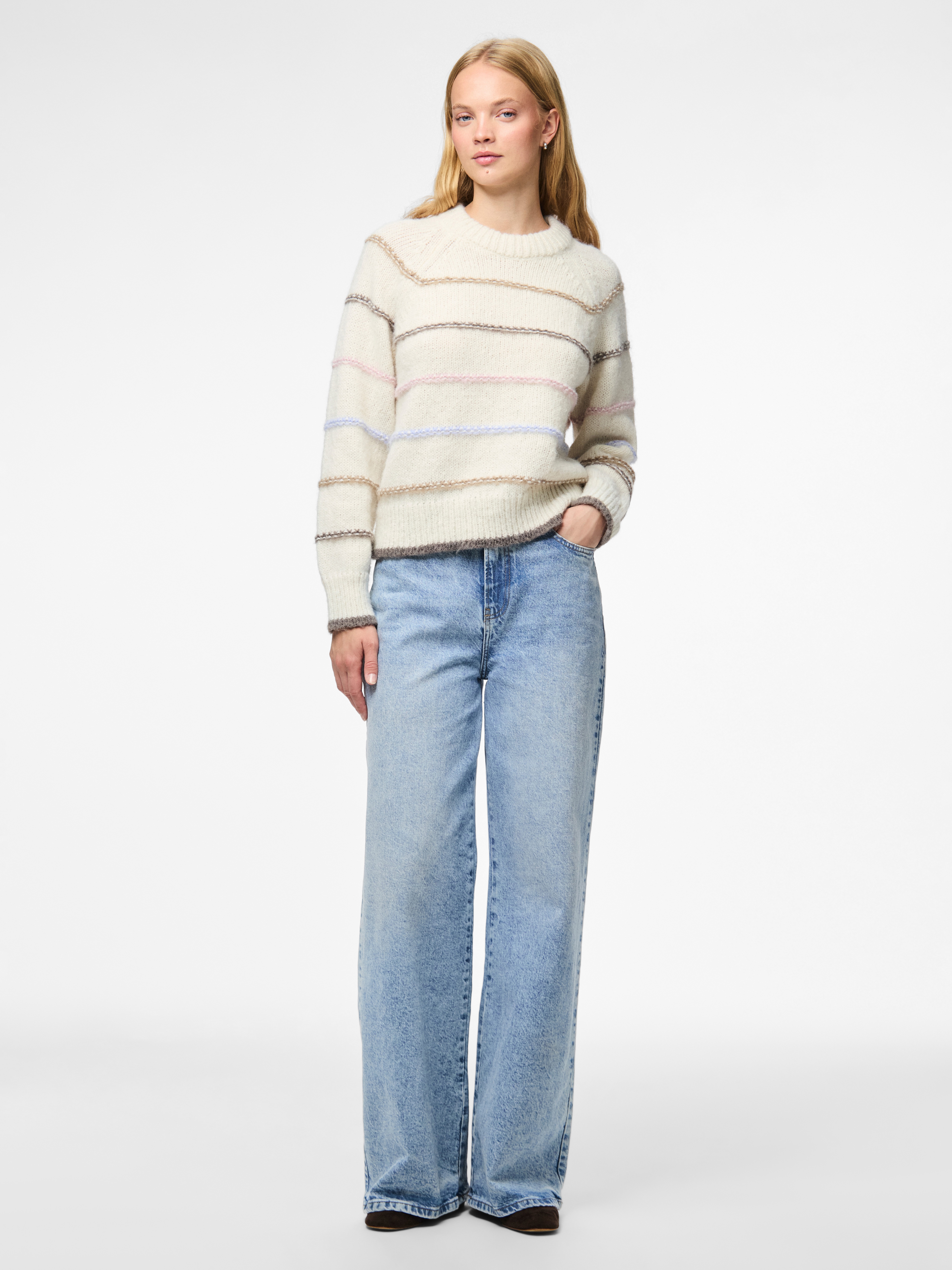 Thumbnail - pieces Strickpullover "PCNELIA LS O-NECK KNIT NOOS BC"