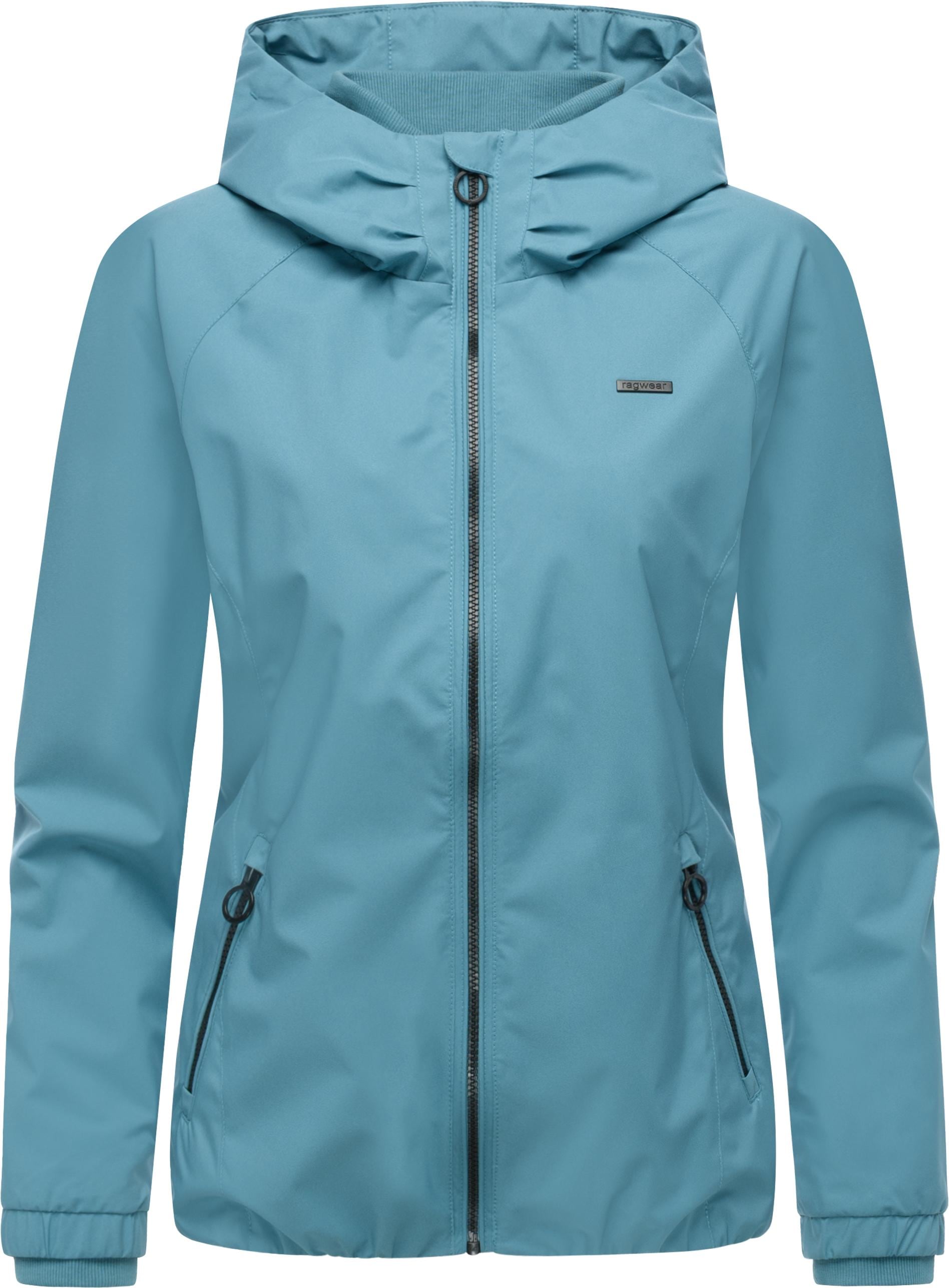 Funktionsjacke RAGWEAR "Dizzie B YOUMODO", Damen, Gr. XXL (44), blau, Obermaterial: 100% Polyester; Innenfutter: 100% Polyester, gerade hüftbedeckend, hoch geschlossener Ausschnitt, Ärmel ohne Ärmelschlitz elastischer Bund mit innenliegendem Gummizug, Jac