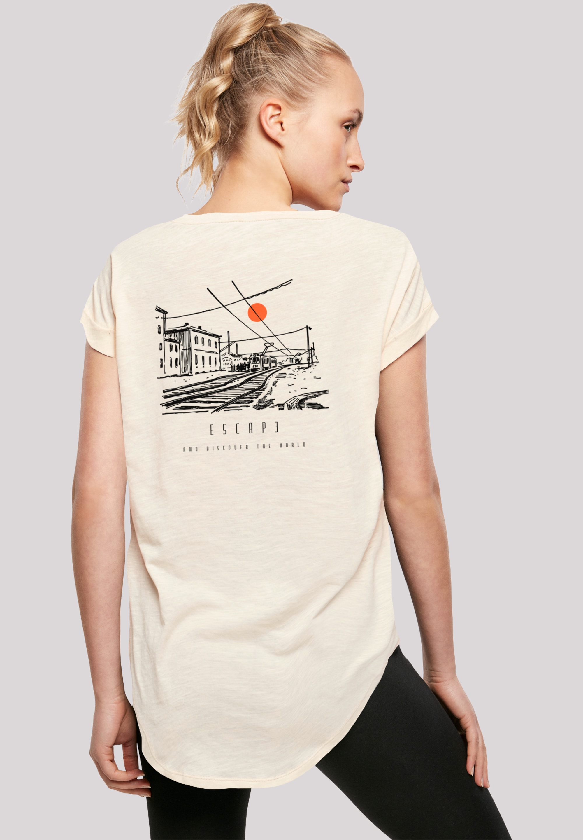 F4NT4STIC T-Shirt "Escape Discover the World Town Train Station", Premium Q günstig online kaufen
