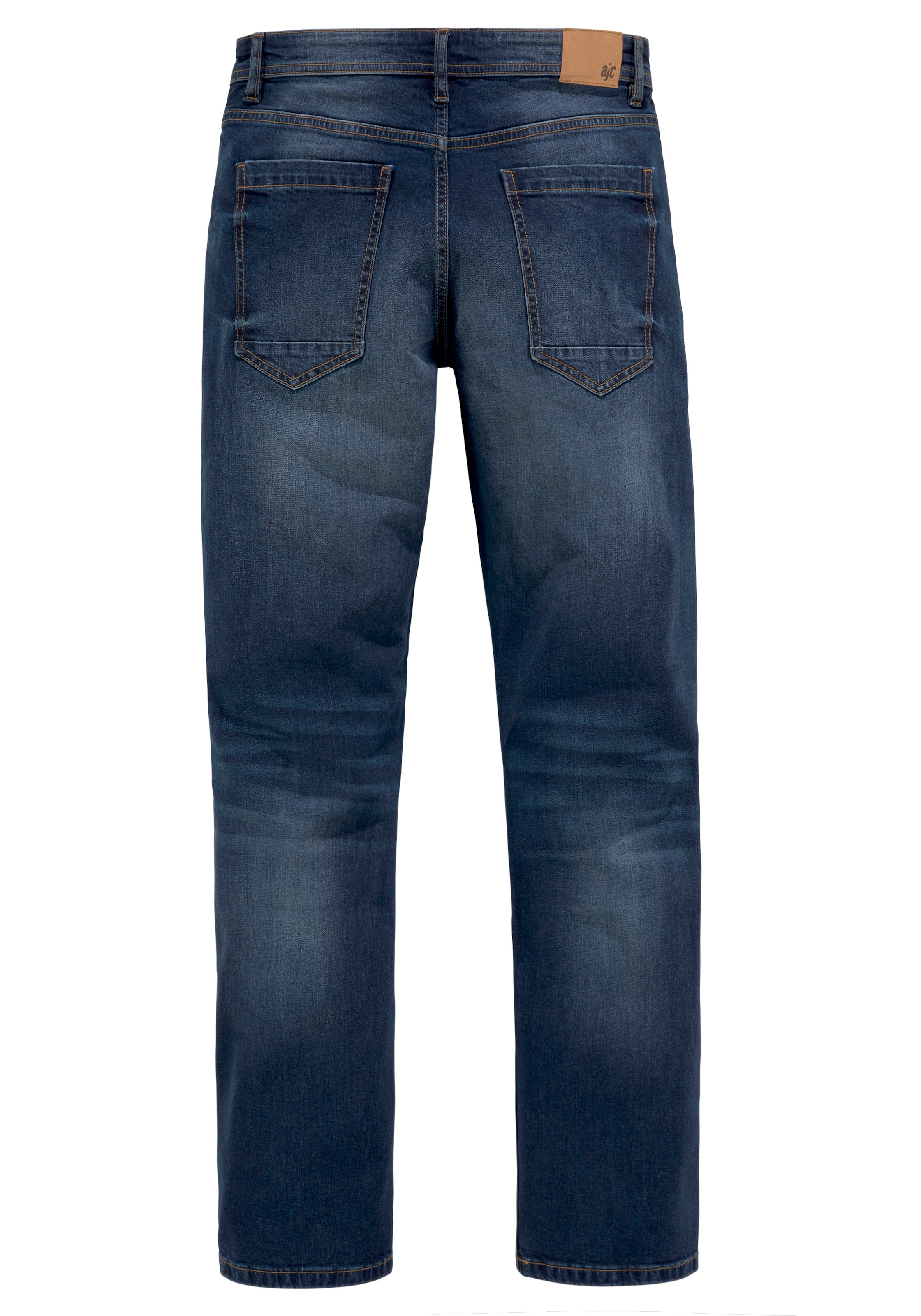 AJC Straight-Jeans, gerade geschnitten, Used-Look-Waschung, niedrige Leibhöhe