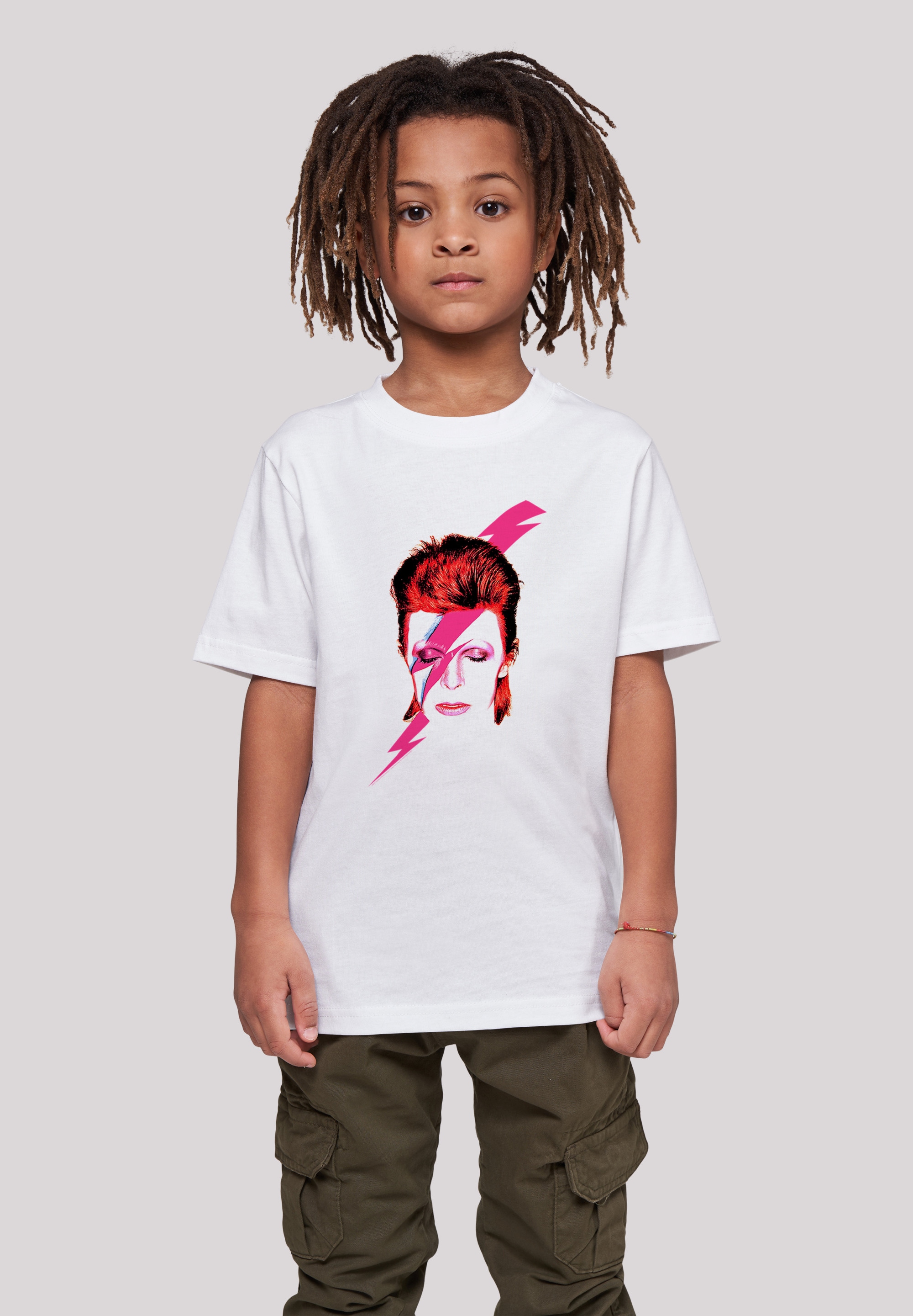 F4NT4STIC T-Shirt »David Bowie Kinder,Premium bestellen Bolt«, Merch,Jungen,Mädchen,Bandshirt Unisex Aladdin | BAUR Sane Lightning
